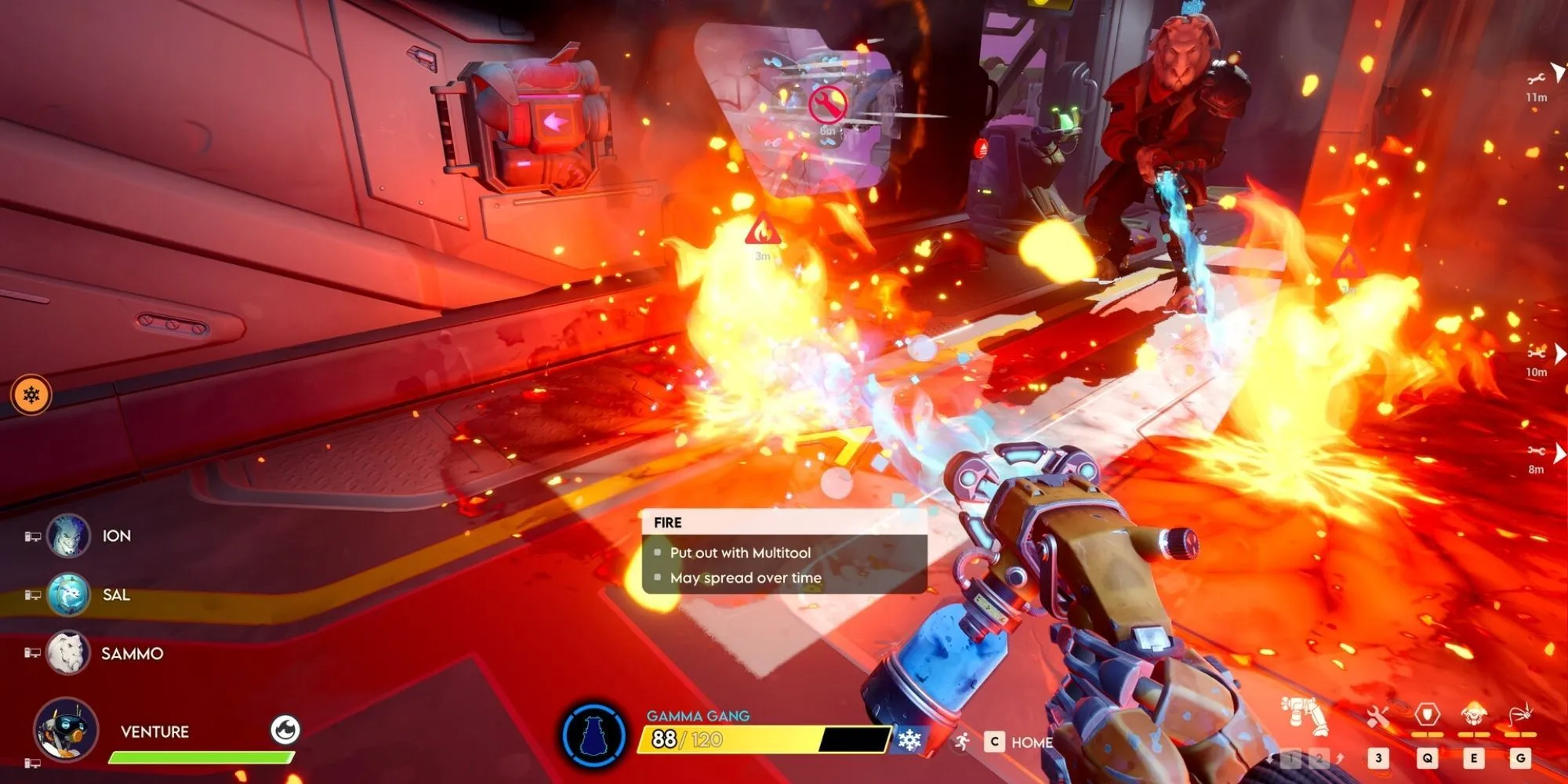 Ảnh chụp màn hình gameplay của Wildgate với tàu không gian và hành tinh
