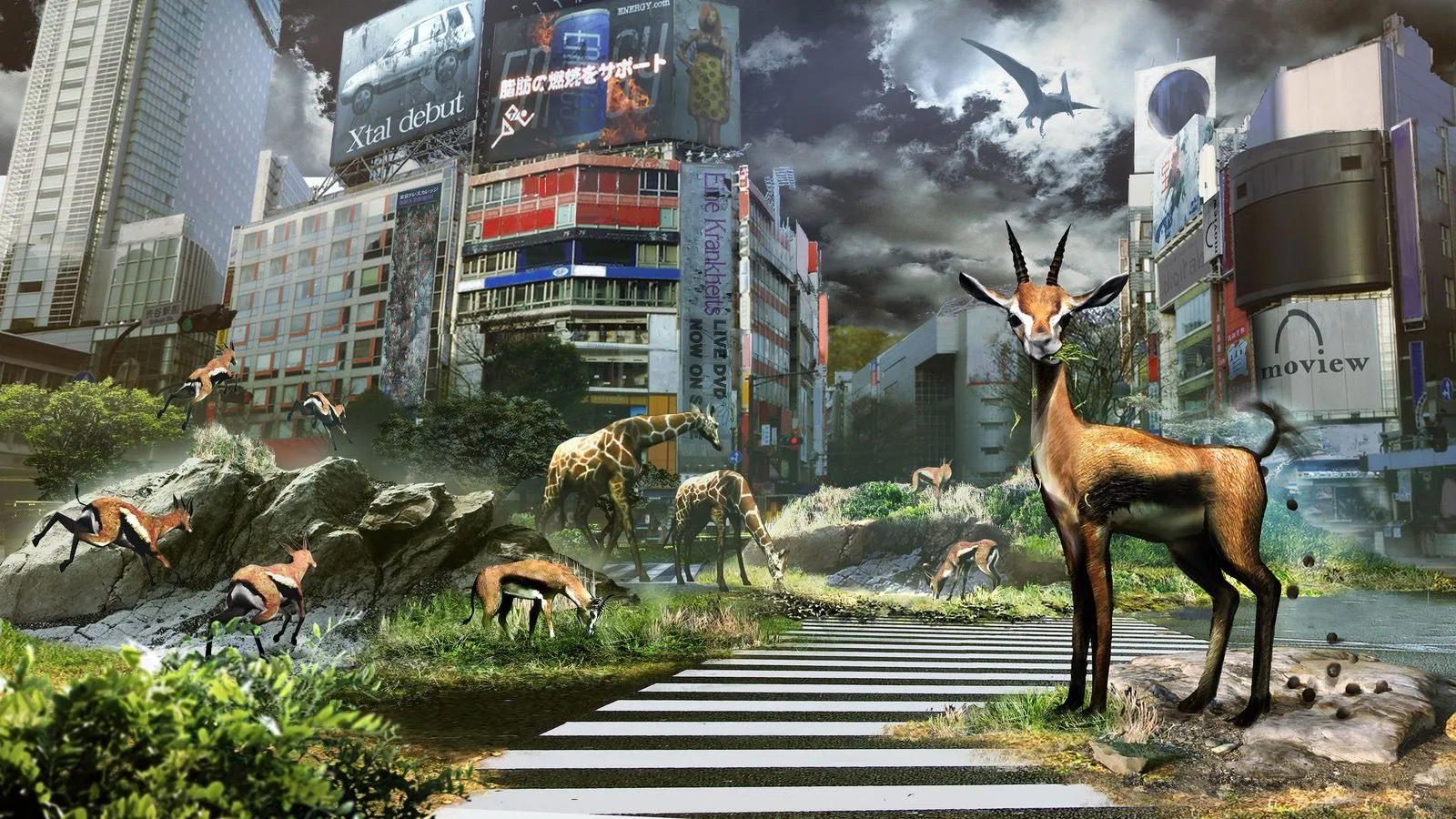 Ảnh nghệ thuật từ game sinh tồn Tokyo Jungle