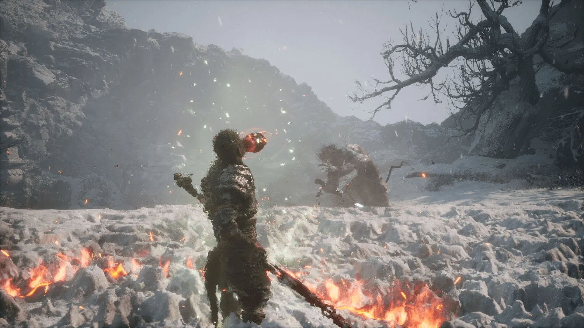 Black Myth Wukong trên PlayStation 5 minh họa đồ họa ấn tượng và phong cách chiến đấu đặc trưng.