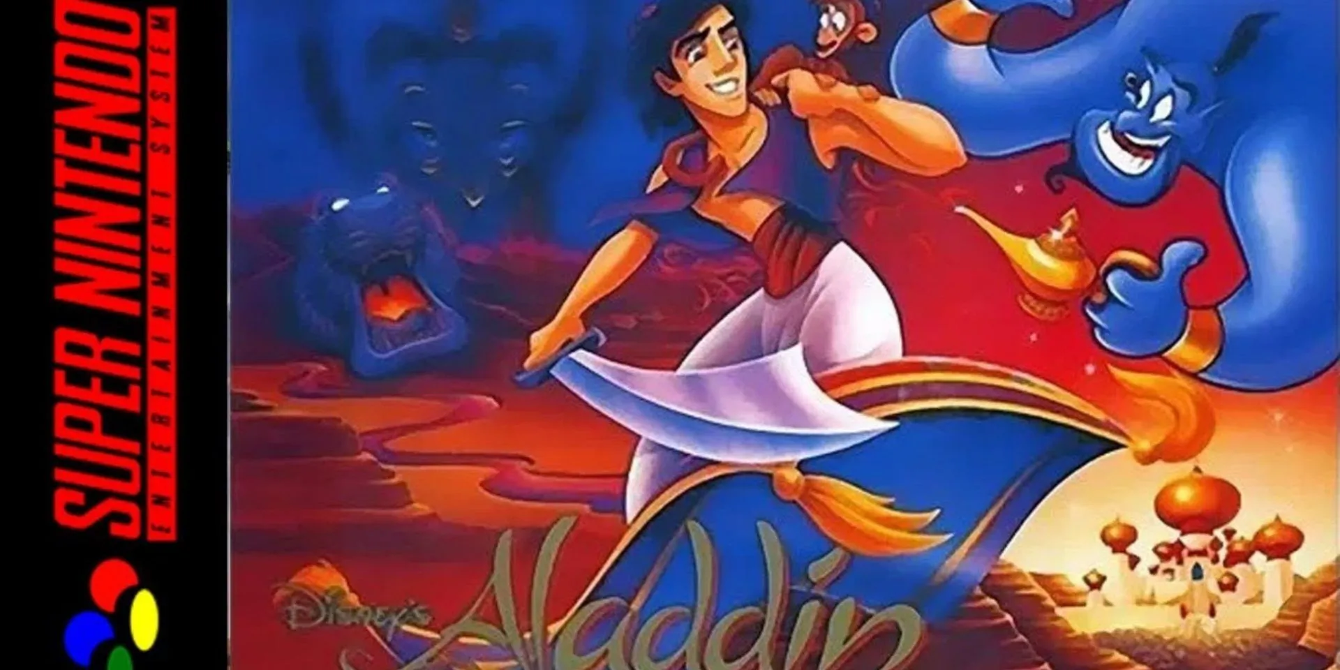 Box art game Aladdin trên SNES