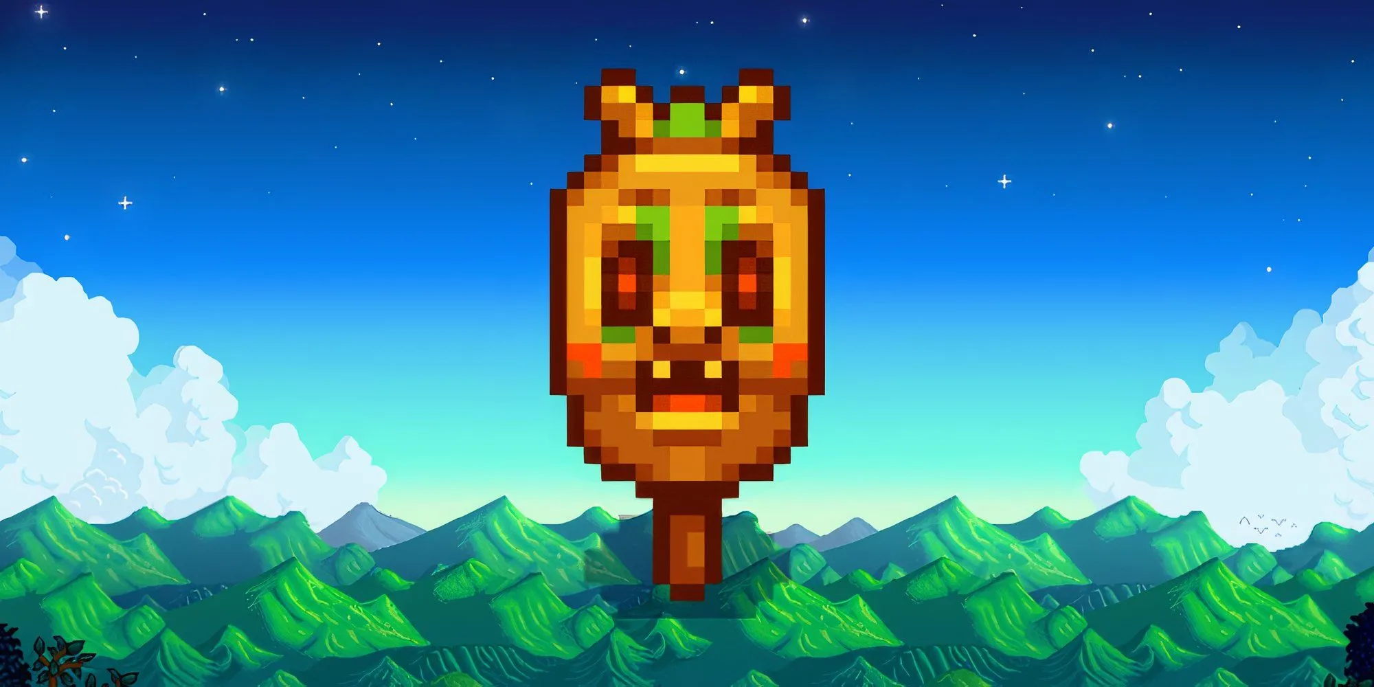Bù nhìn hiếm số 8, nhận thưởng từ bảo tàng Stardew Valley sau khi hiến tặng 40 vật phẩm (khoáng sản/cổ vật) trong Stardew Valley