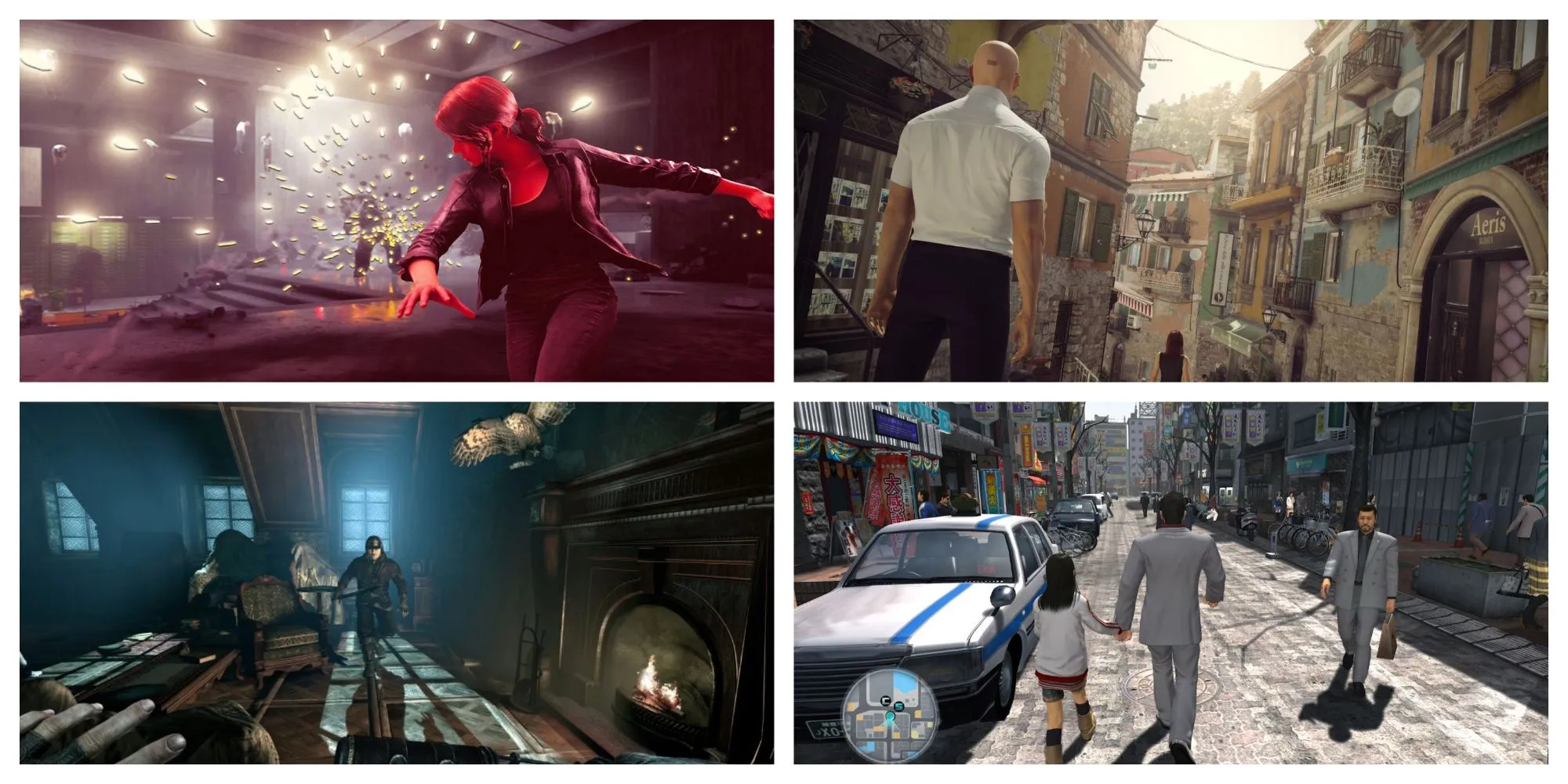 Các game thế giới bán mở như Control Hitman Thief Yakuza