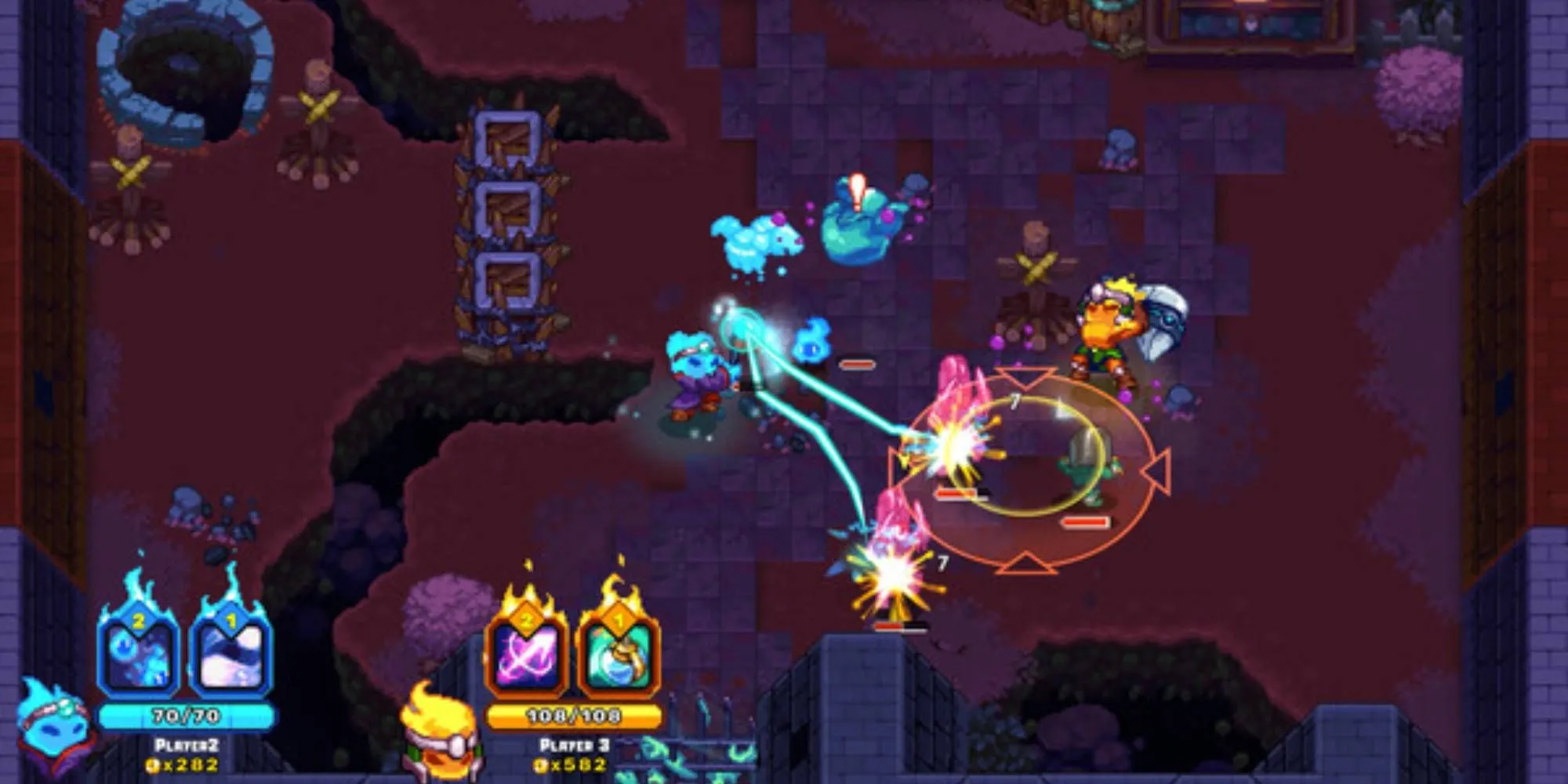 Các hiệp sĩ Ember trong Ember Knights chiến đấu với quái vật