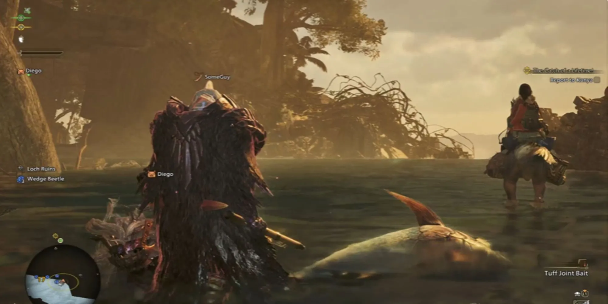 Các loại phần thưởng có thể nhận được khi câu cá trong Monster Hunter Wilds