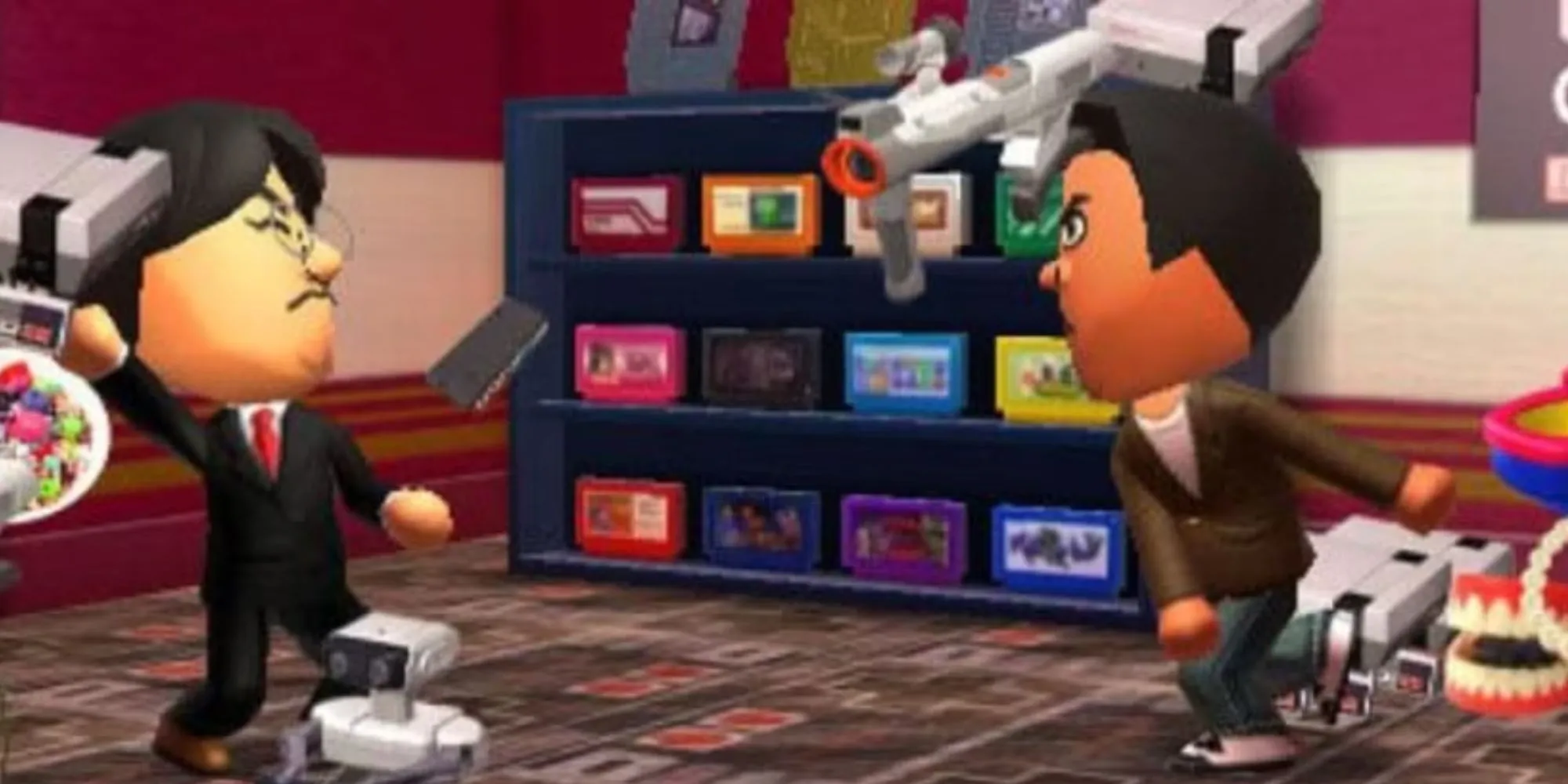 Các nhân vật Mii tương tác trong thế giới kỳ lạ của Tomodachi Life trên 3DS