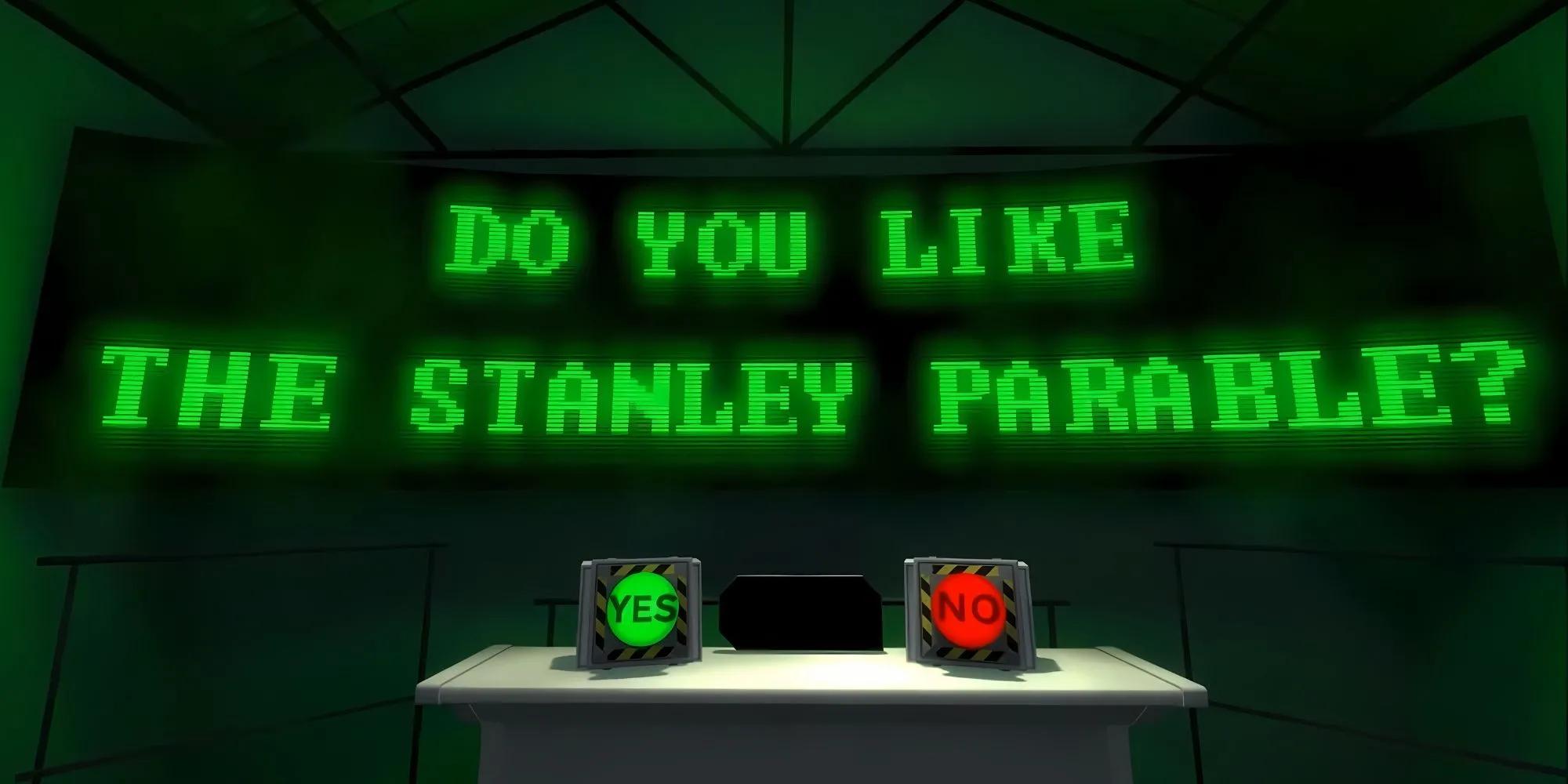 Căn phòng có lựa chọn &quot;có&quot; &quot;không&quot; trong bản demo The Stanley Parable Demonstration