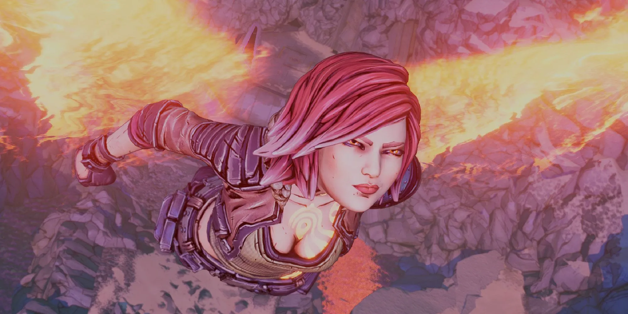 Cảnh chiến đấu trong game bắn súng nhập vai Borderlands 3 với hiệu ứng kỹ năng đặc trưng