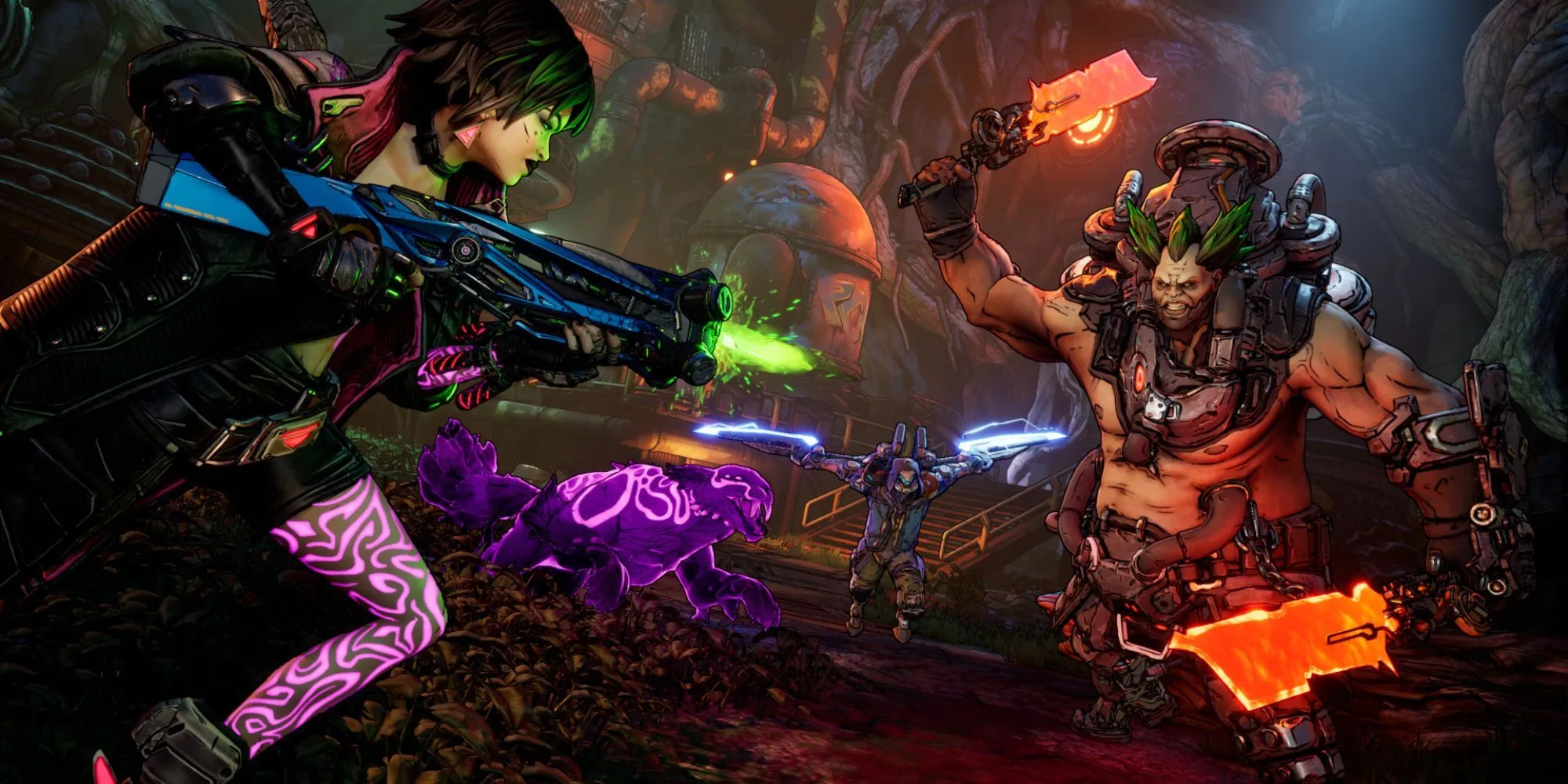 Cảnh chiến đấu với Vex và Rafa trong Borderlands 4