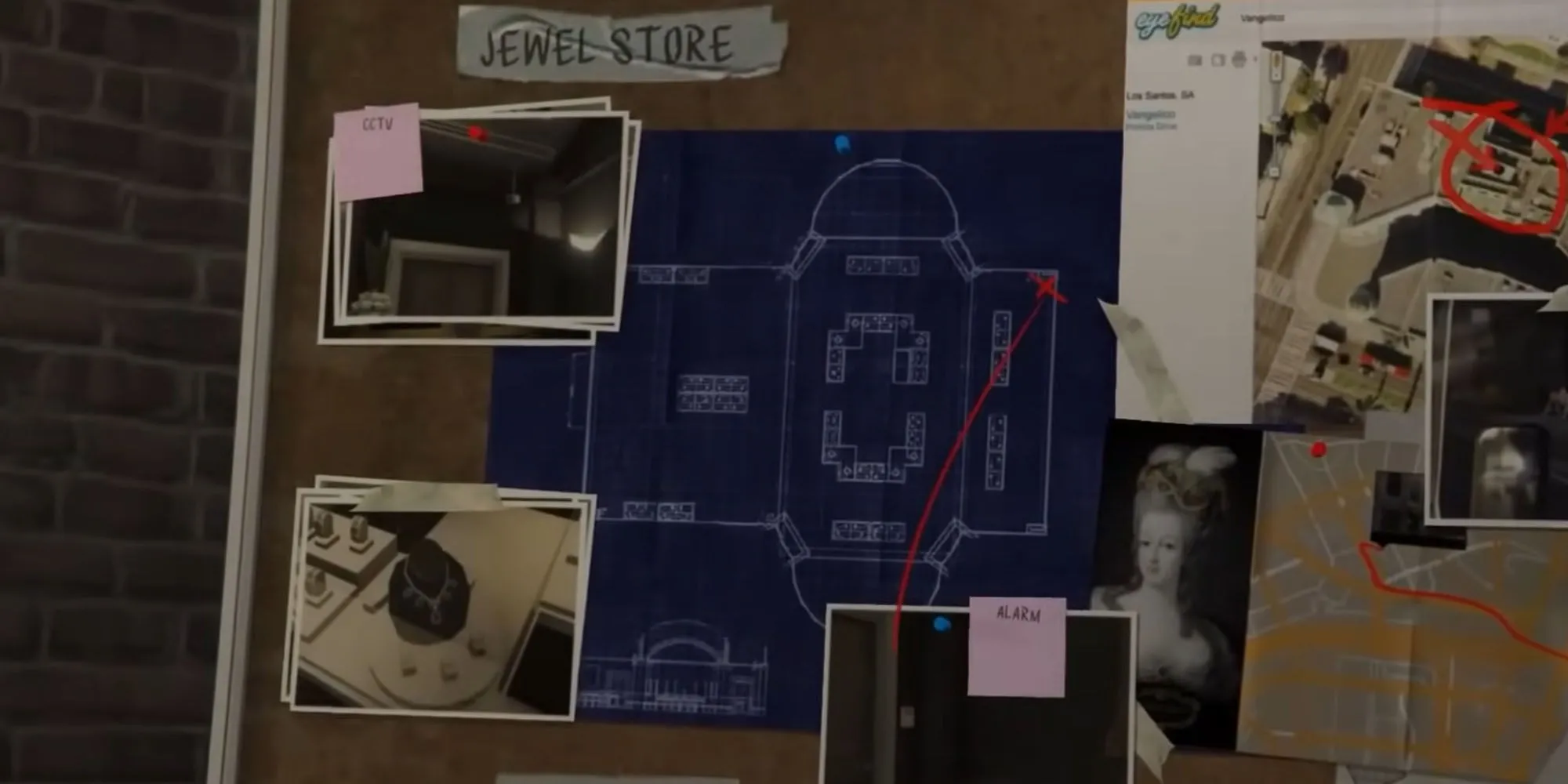 Cảnh cướp tiệm vàng Vangelico trong nhiệm vụ The Jewel Store Job GTA V