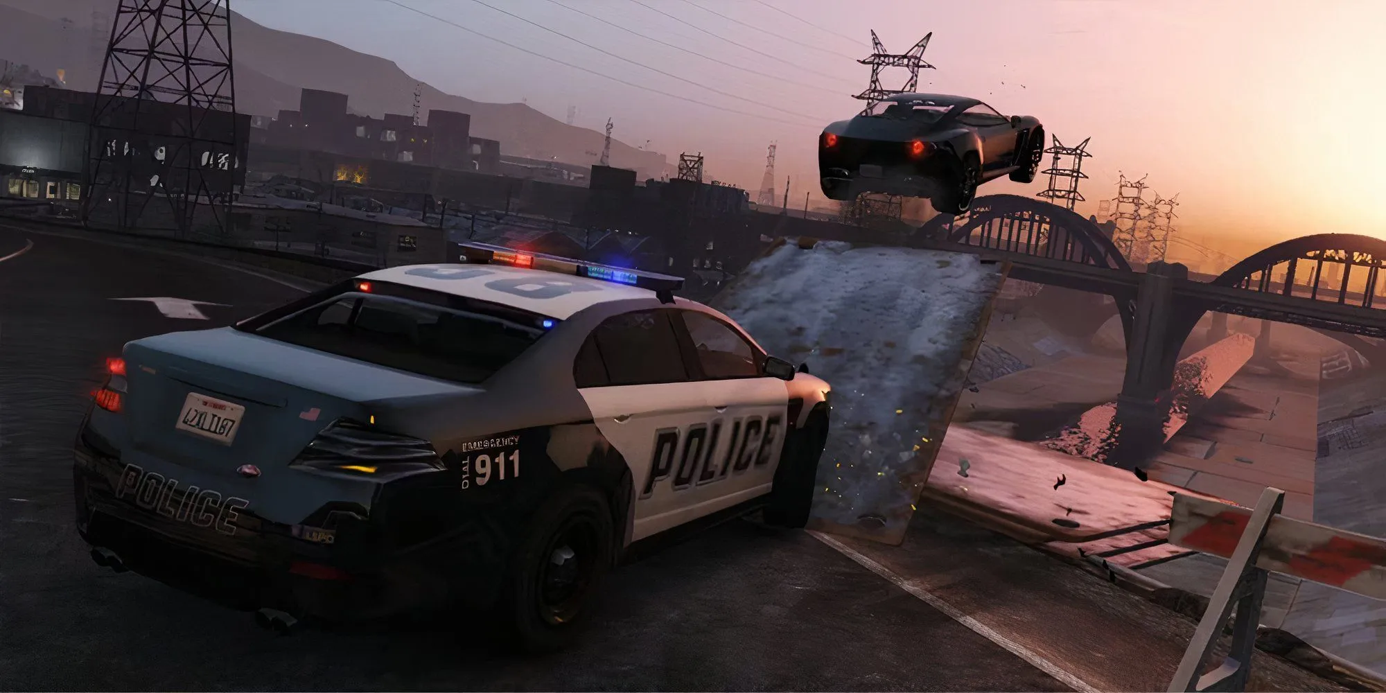 Cảnh Los Santos trong GTA V, thể hiện môi trường thế giới mở rộng lớn