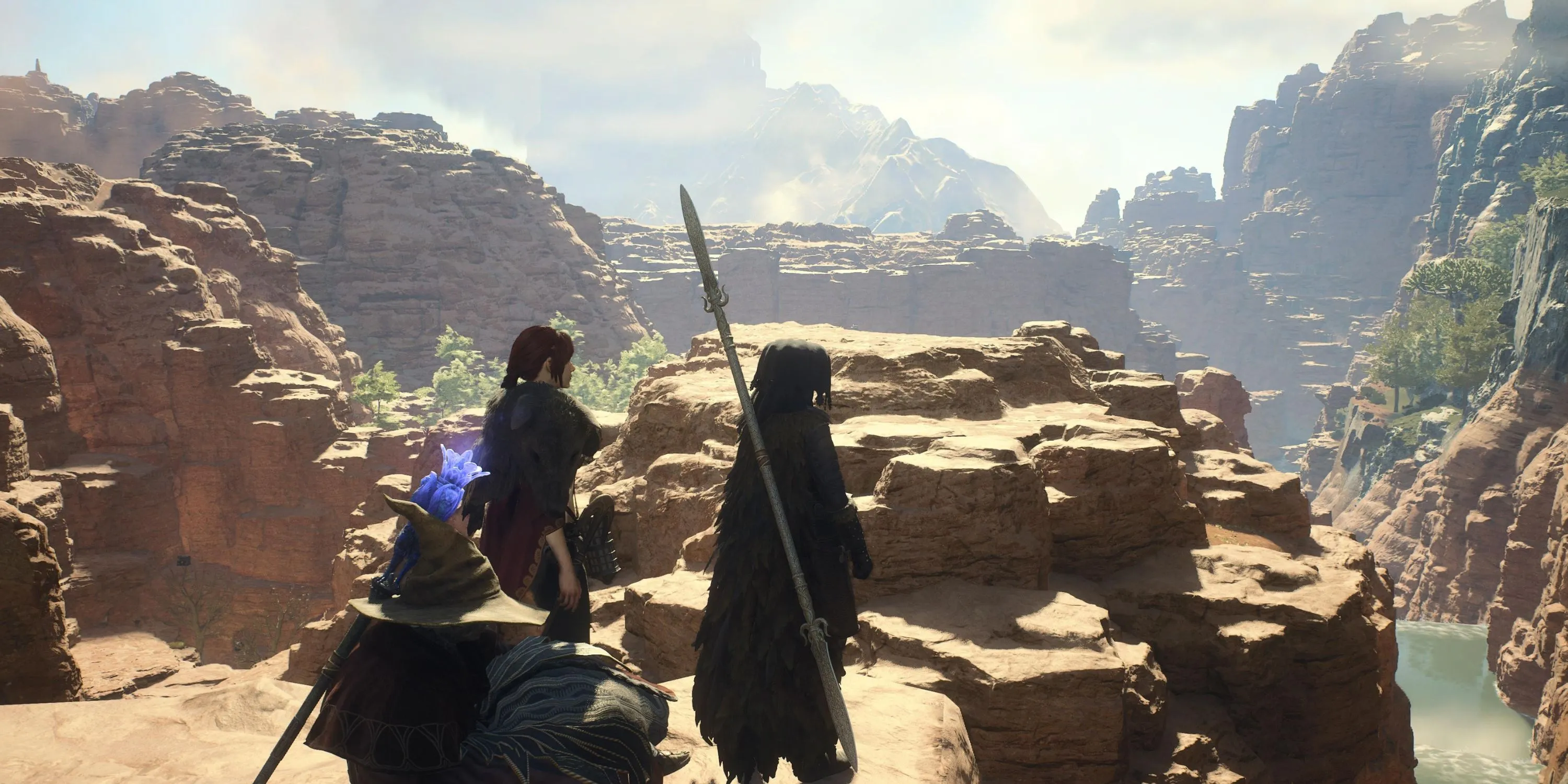 Cảnh quan thế giới giả tưởng rộng lớn với rồng trong Dragon's Dogma 2