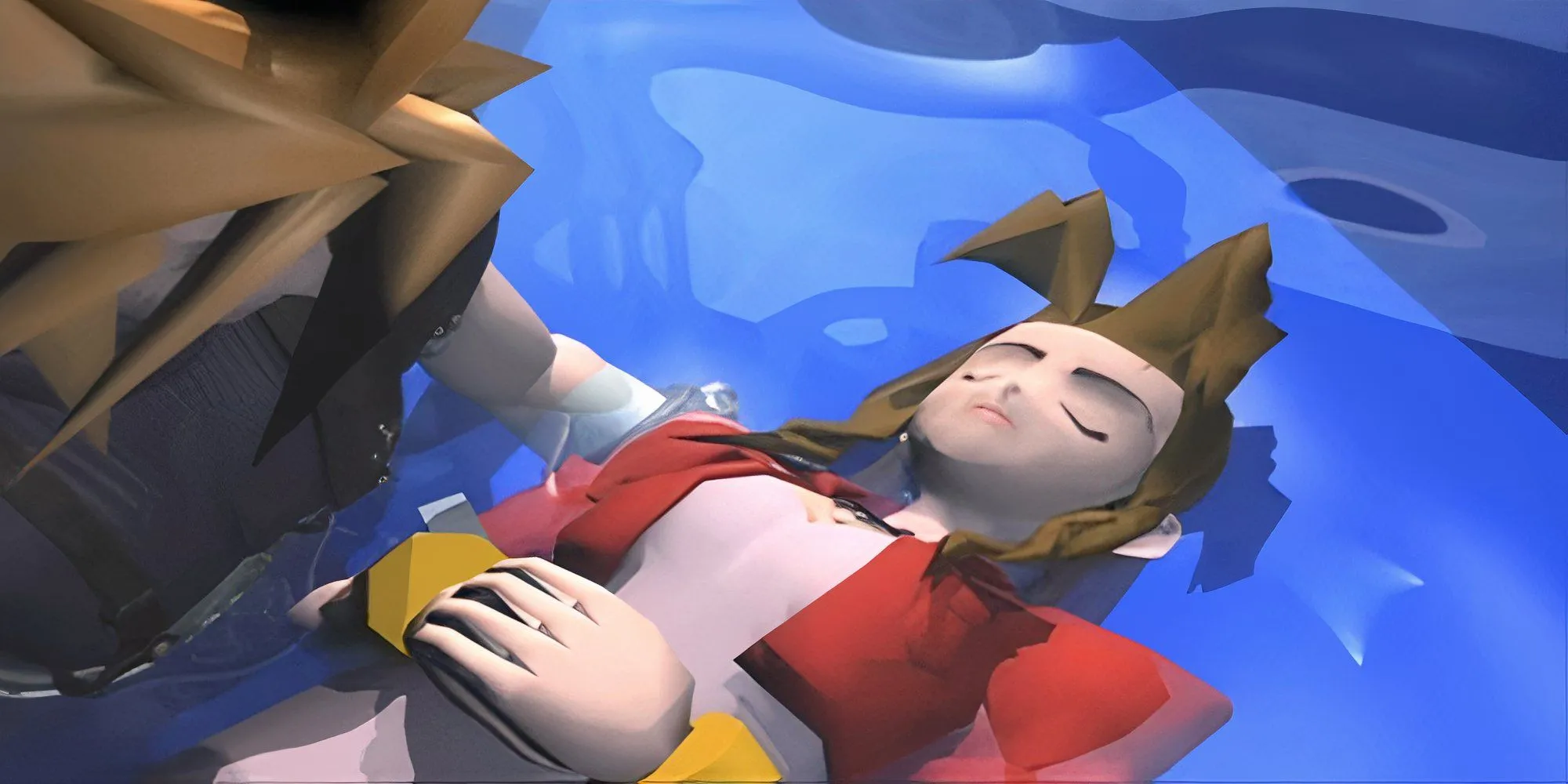 Cảnh Sephiroth đâm Aerith trong Final Fantasy VII, minh họa thẻ bài Magic The Gathering