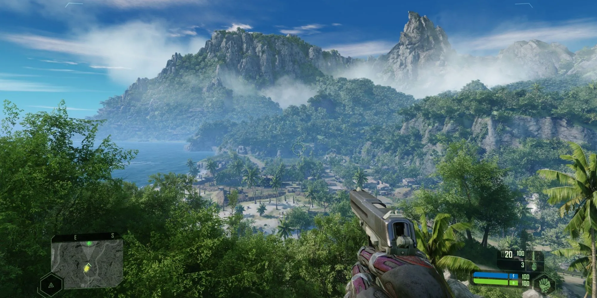 Cảnh trong game Crysis với nhân vật chính Nomad