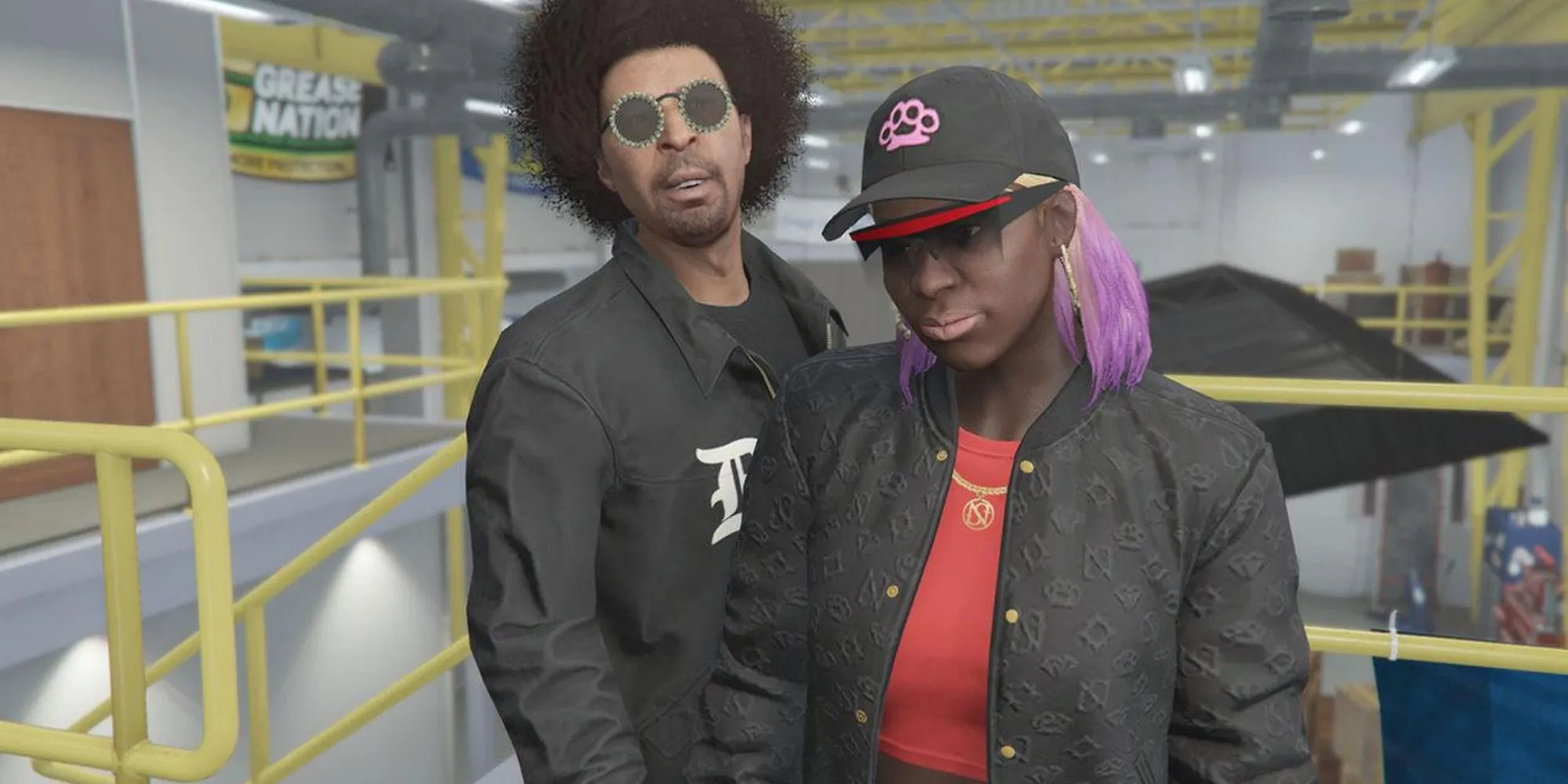 Cặp đôi Sessanta và KDJ Moodyman trong xưởng độ xe GTA Online