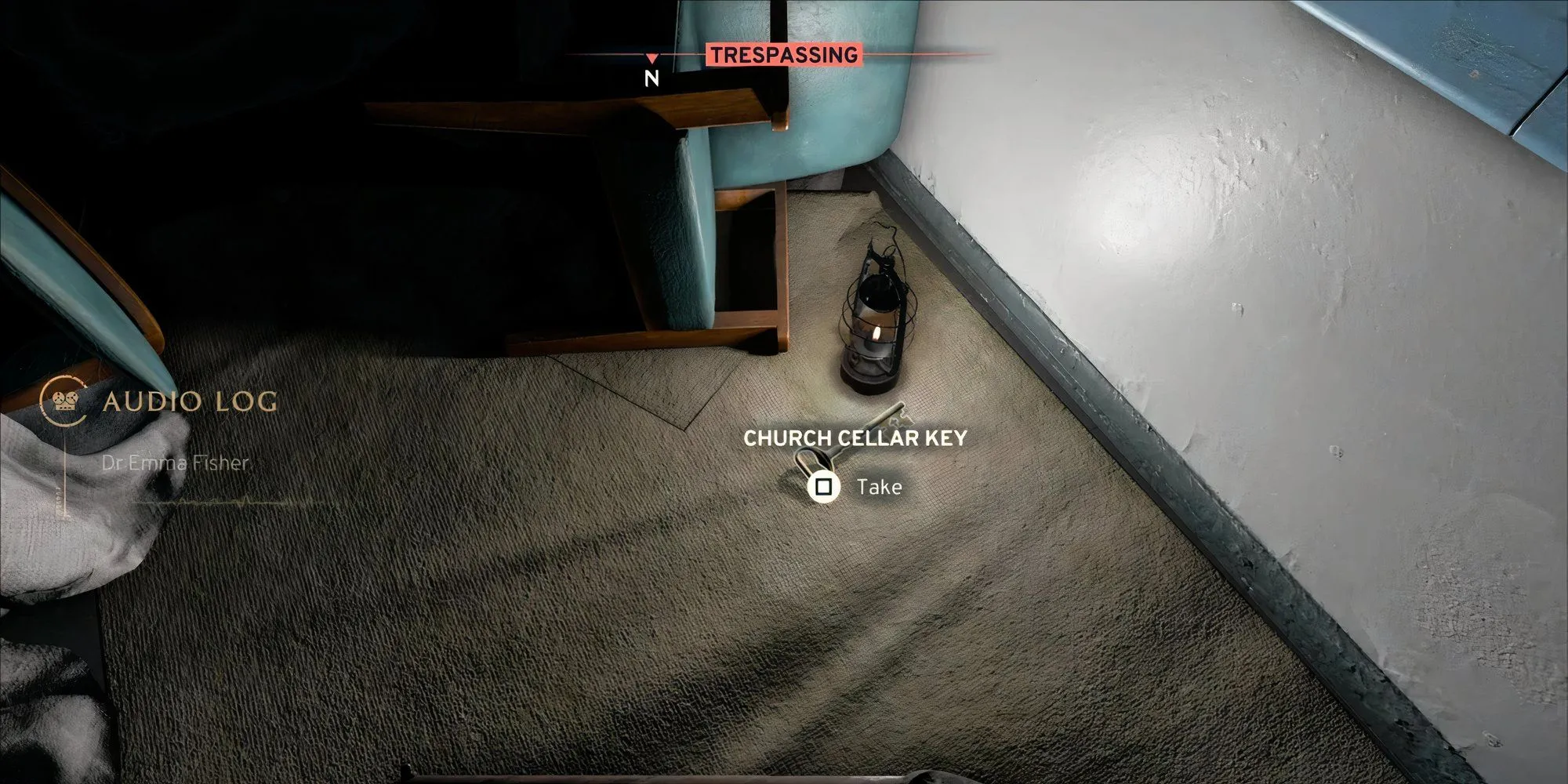 Chìa khóa Hầm Nhà Thờ được tìm thấy trong khu Y Tế game Atomfall