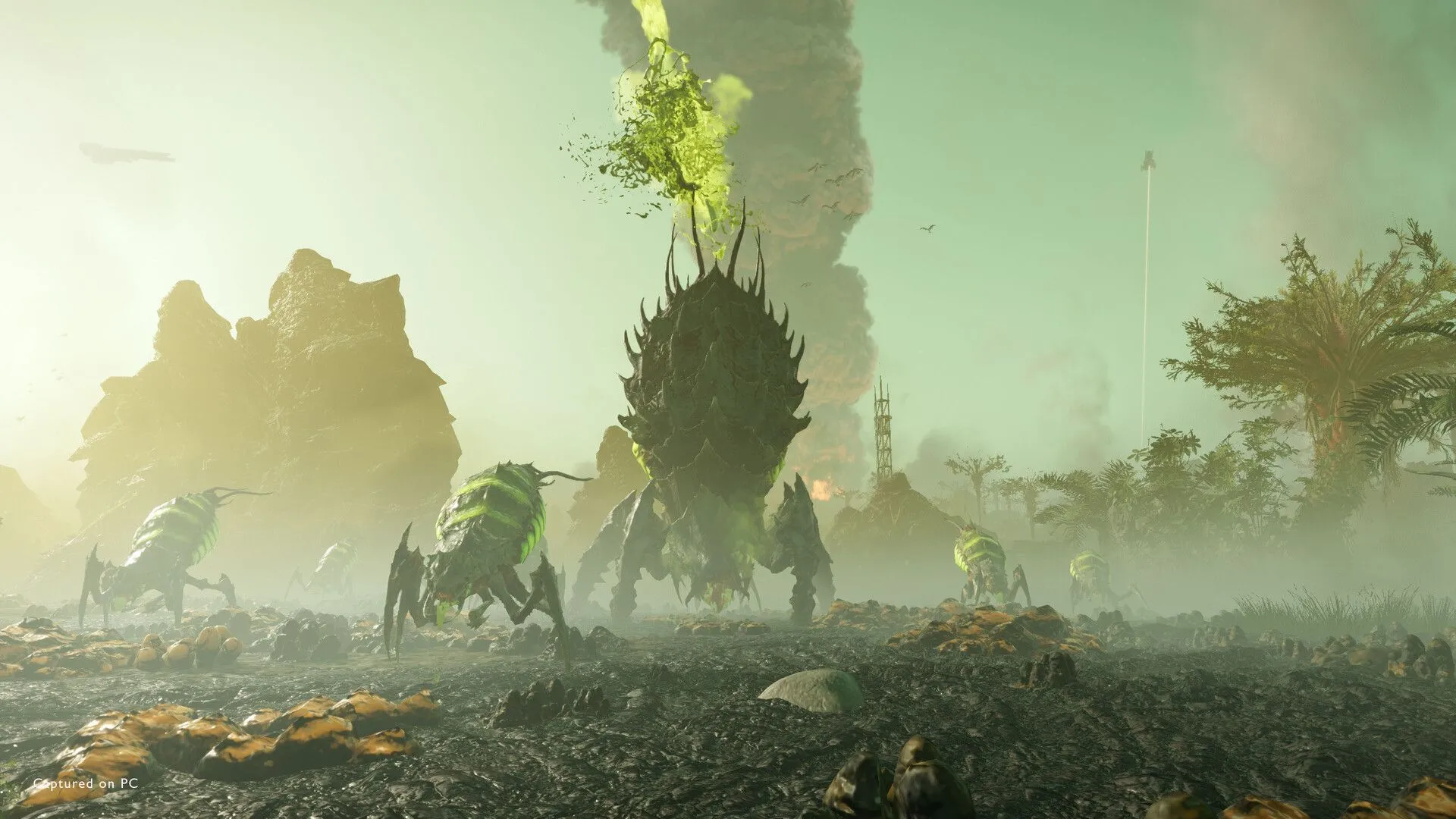 Chiến binh Helldivers 2 thực hiện nhiệm vụ.