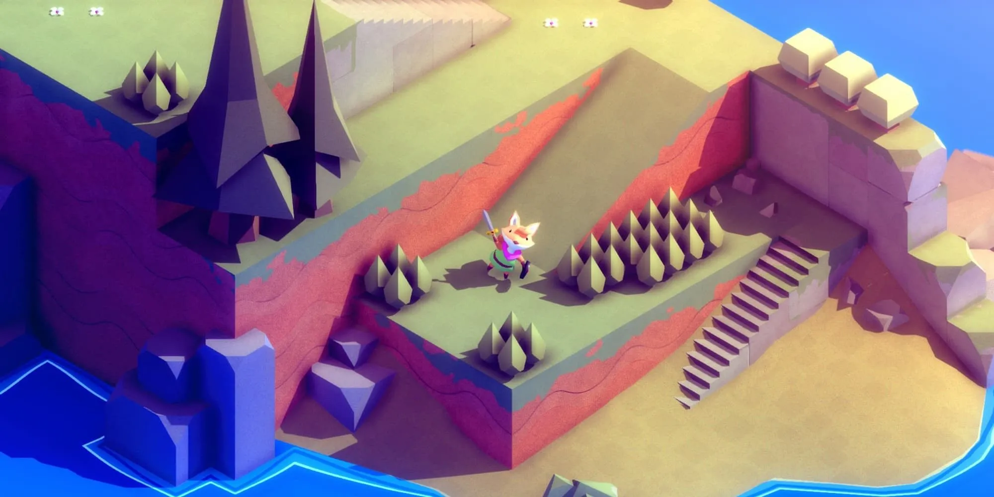 Chú cáo nhỏ cầm kiếm phiêu lưu trong thế giới huyền bí của game Tunic