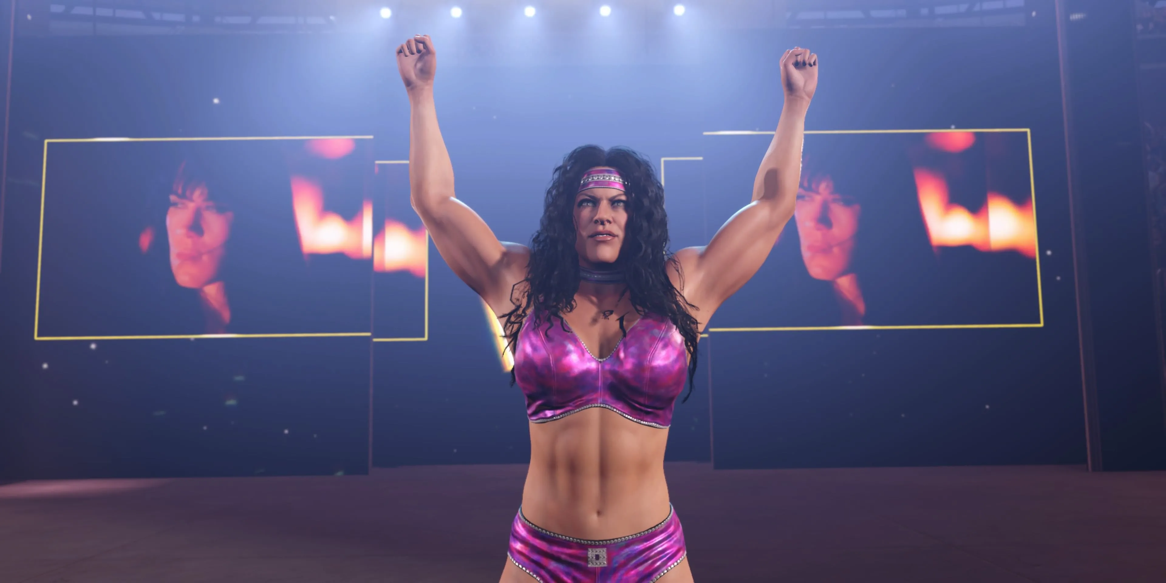 Chyna, nữ đô vật huyền thoại, trong game WWE 2K25 với chỉ số 88