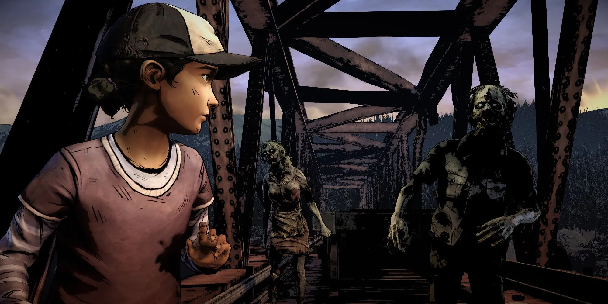 Clementine đối mặt với zombie trong The Walking Dead The Tell Tale Definitive Series