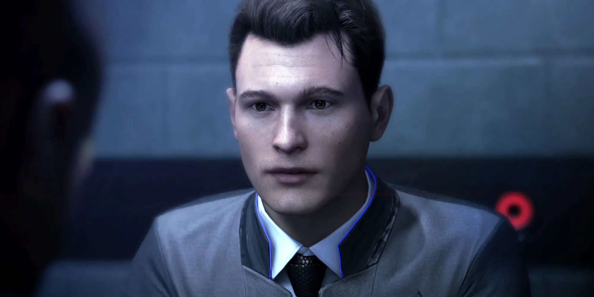 Connor, một android điều tra viên, trong một phân cảnh của Detroit: Become Human.