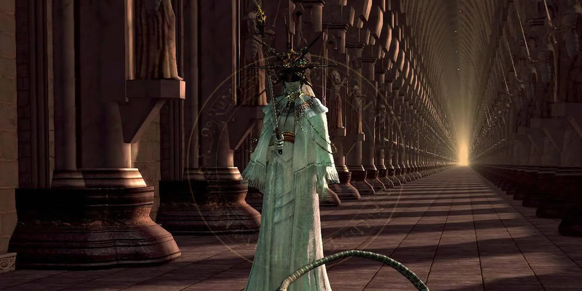 Dark Sun Gwyndolin từ Dark Souls trong hành lang vô tận Anor Londo
