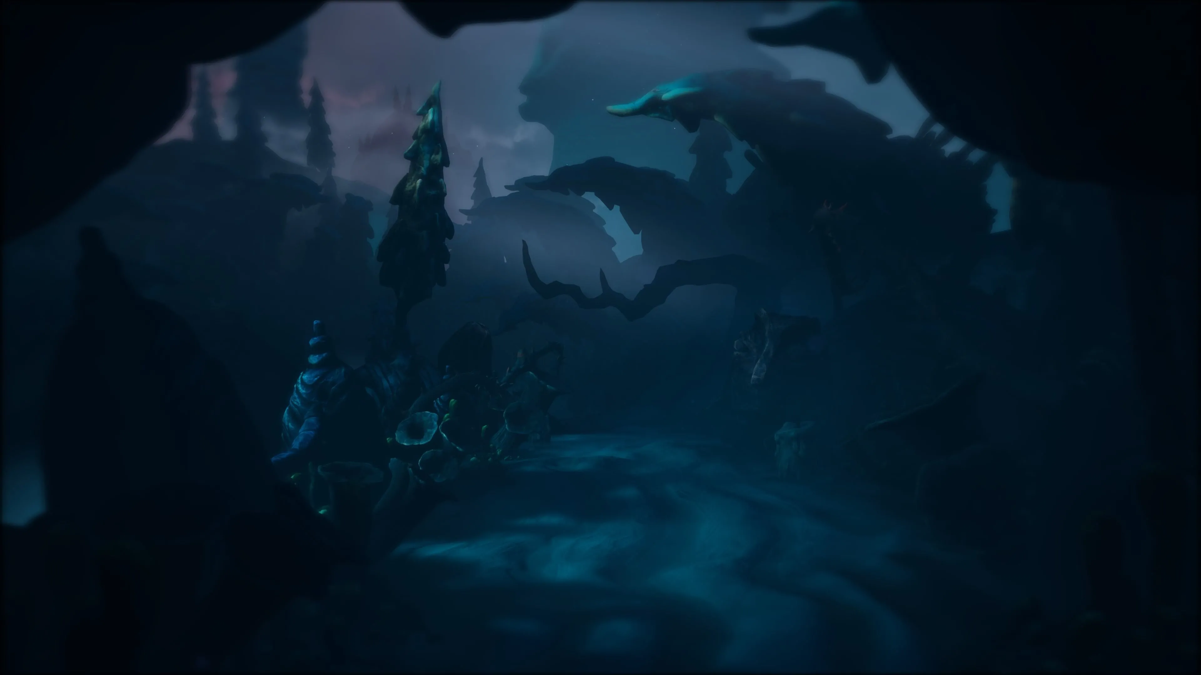 Đoạn đường đi qua khu rừng kỳ lạ trong The Midnight Walk