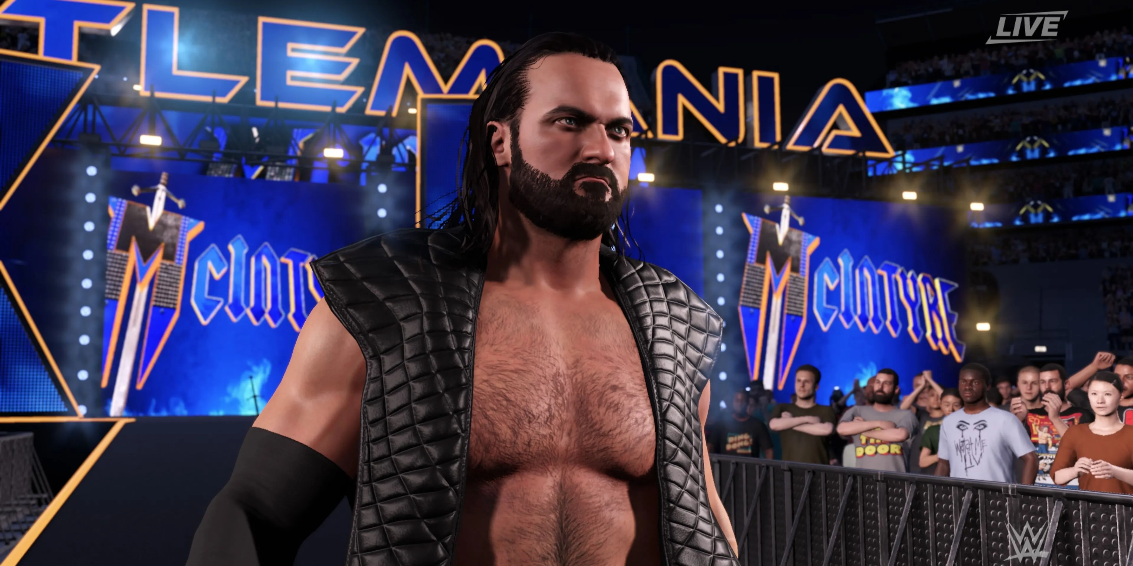 Drew McIntyre đầy uy lực khi ra sân trong WWE 2K25