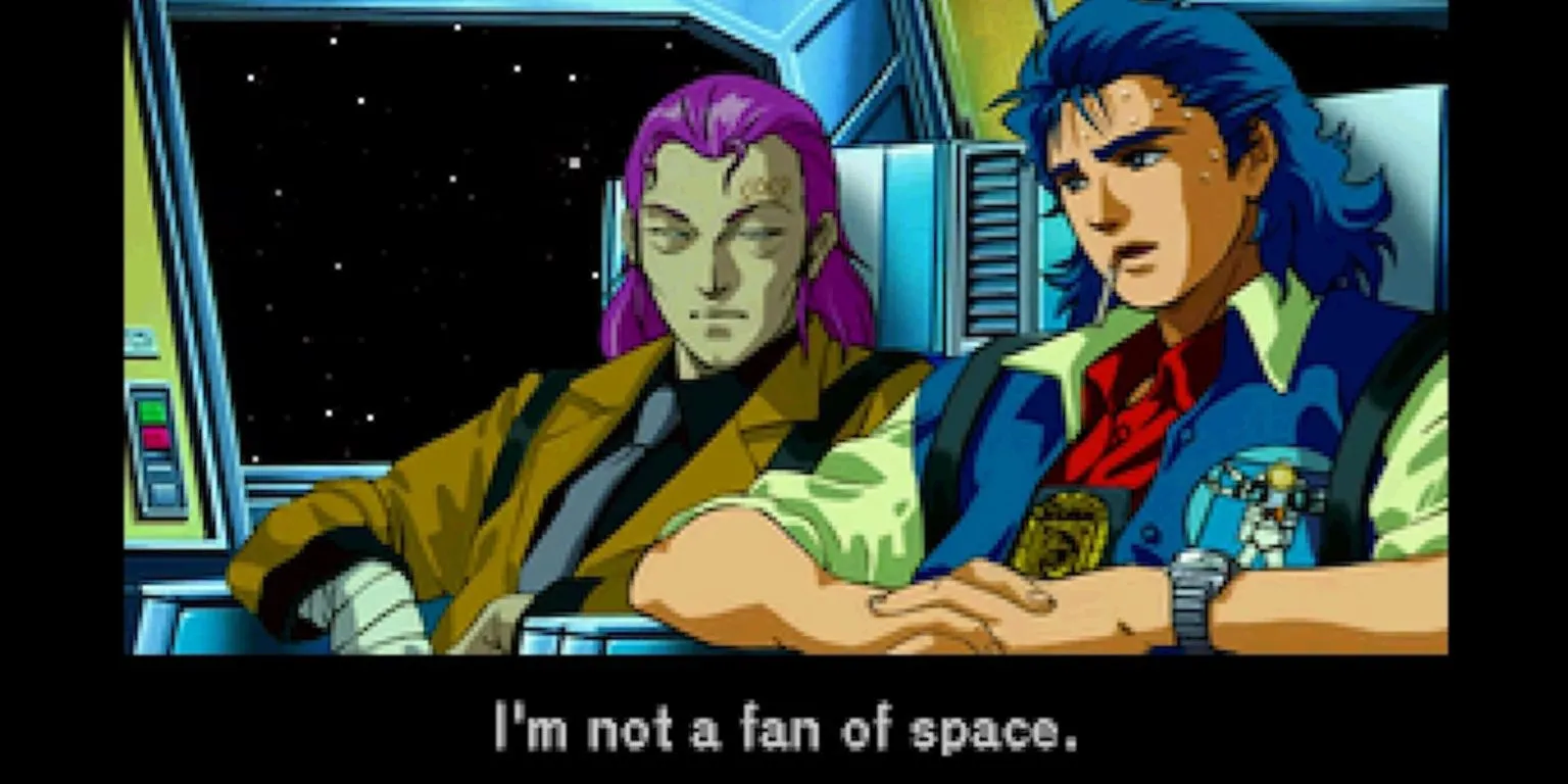 Gameplay của Policenauts với phong cách đồ họa anime cổ điển
