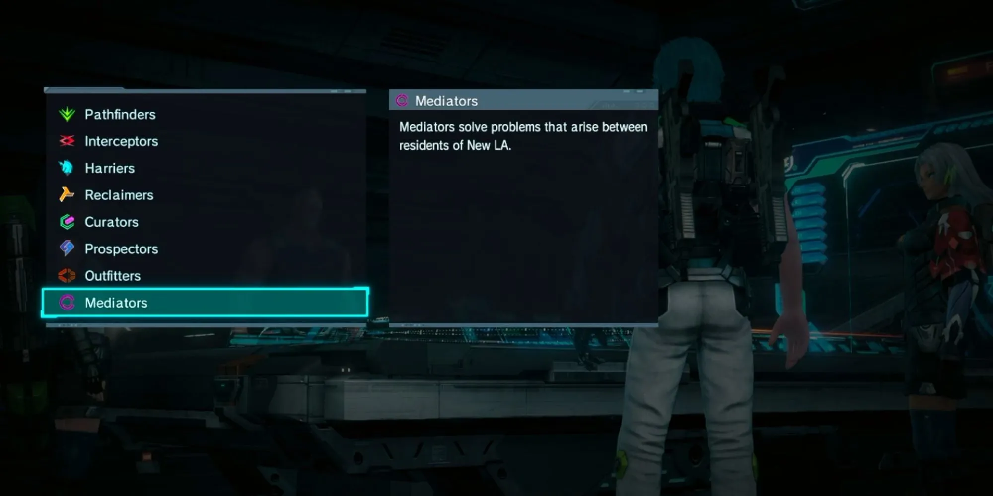Giao diện chọn Division trong Xenoblade Chronicles X với nhiều biểu tượng đặc trưng cho từng phân khu.