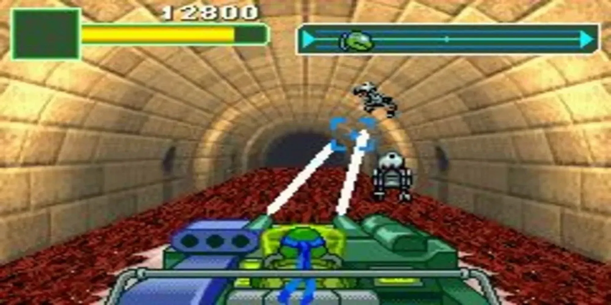 Giao diện game TMNT 2003 trên GBA với đồ họa 2D