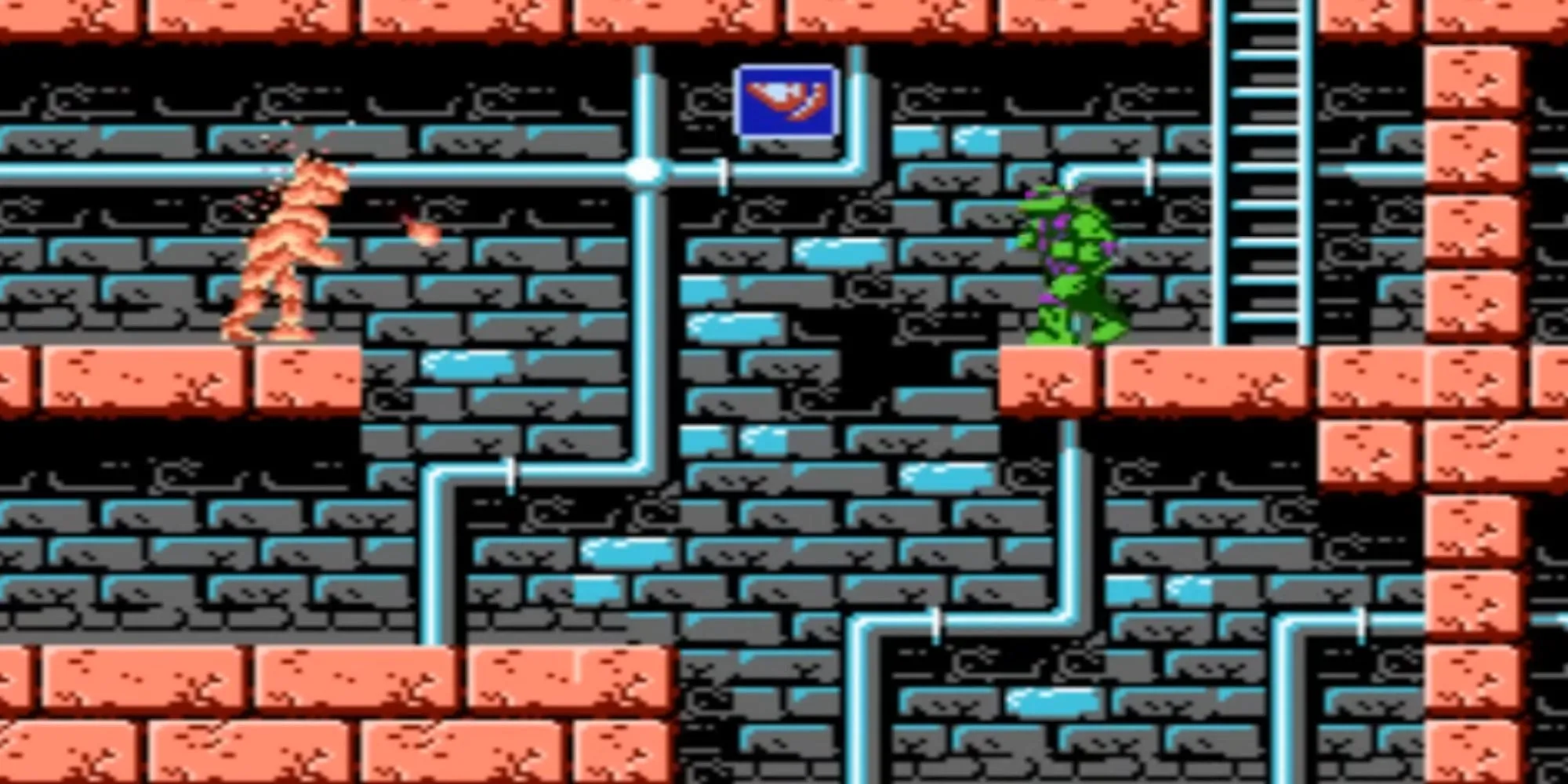 Giao diện game TMNT NES từ một video YouTube