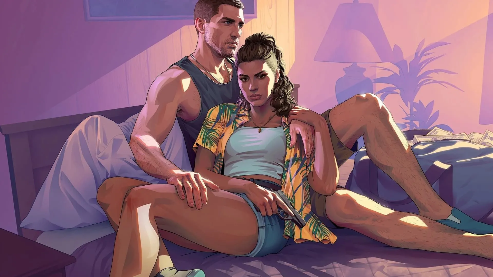 Hai nhân vật chính Lucia và Jason trong tựa game Grand Theft Auto 6
