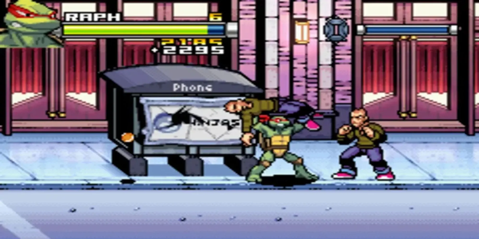 Hình ảnh các Ninja Rùa trong game TMNT 2007 trên GBA