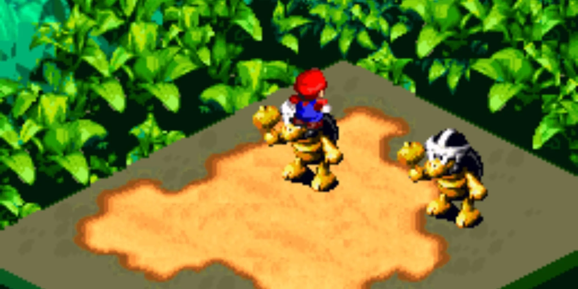 Hình ảnh chiến đấu theo lượt trong Super Mario RPG: Legend of the Seven Stars
