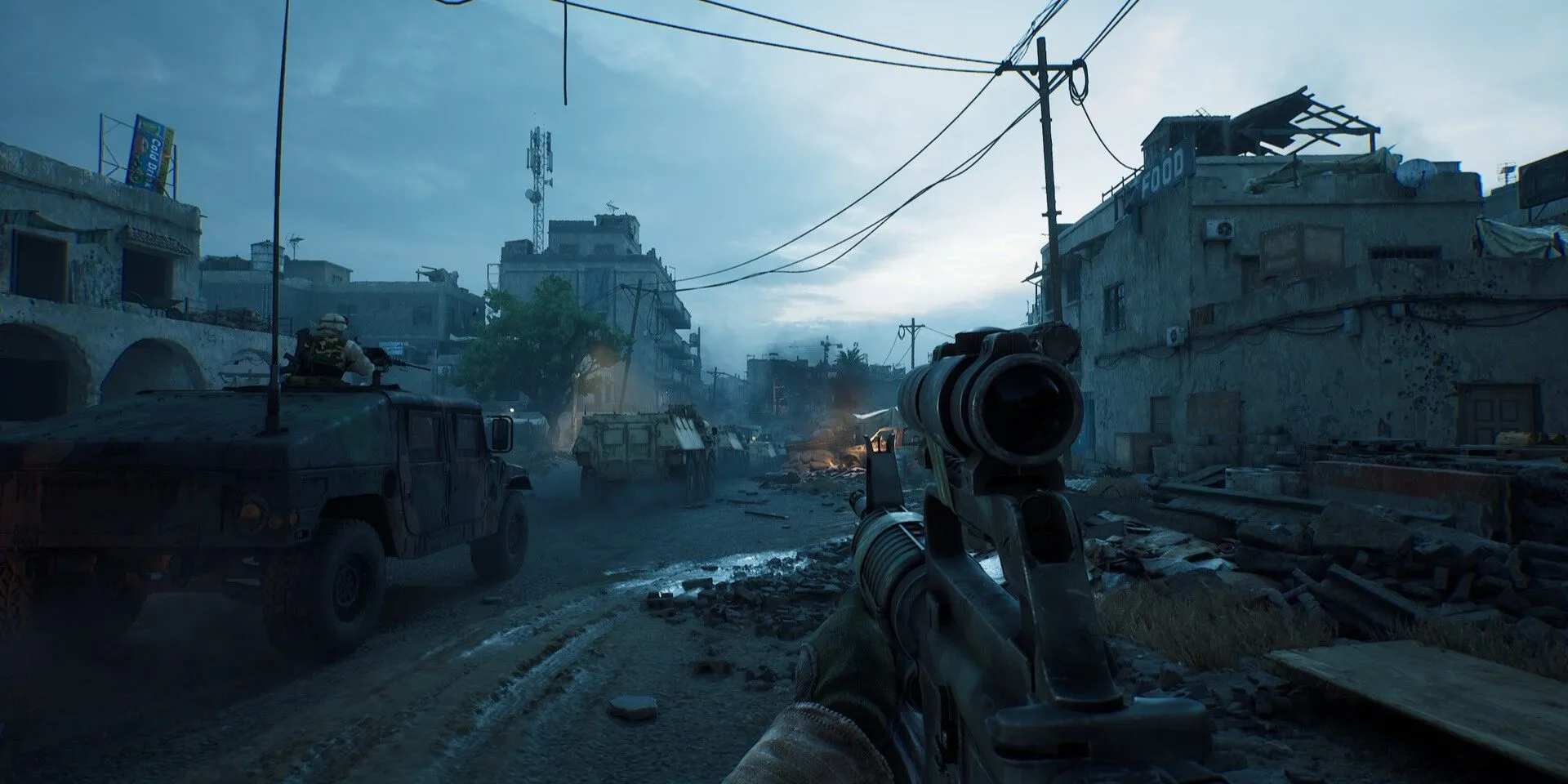 Hình ảnh game Delta Force Black Hawk Down, thể hiện bối cảnh chiến dịch.