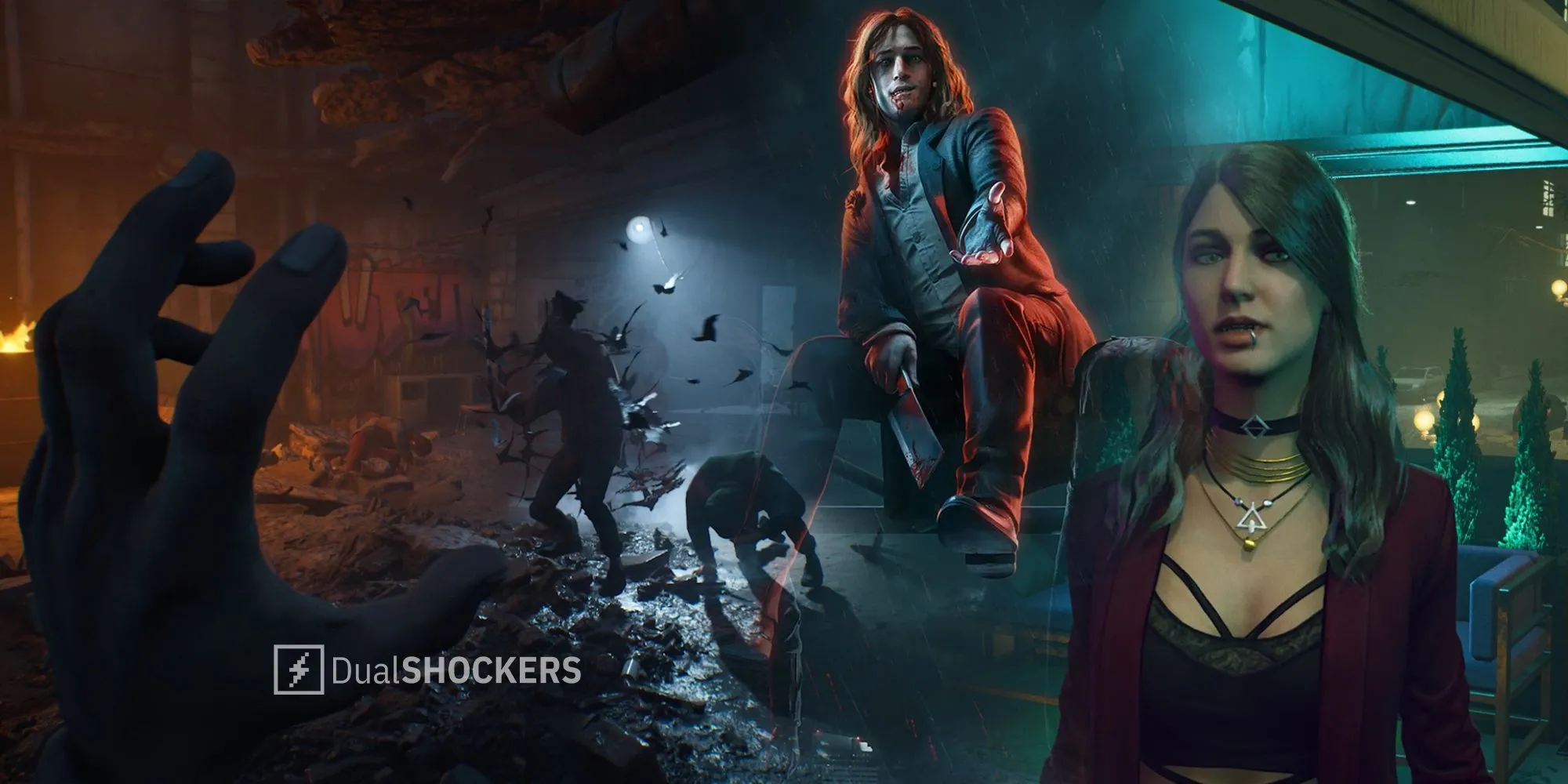 Hình ảnh gameplay và nhân vật trong Vampire The Masquerade: Bloodlines 2 gợi ý về một thế giới ma cà rồng đầy bí ẩn.