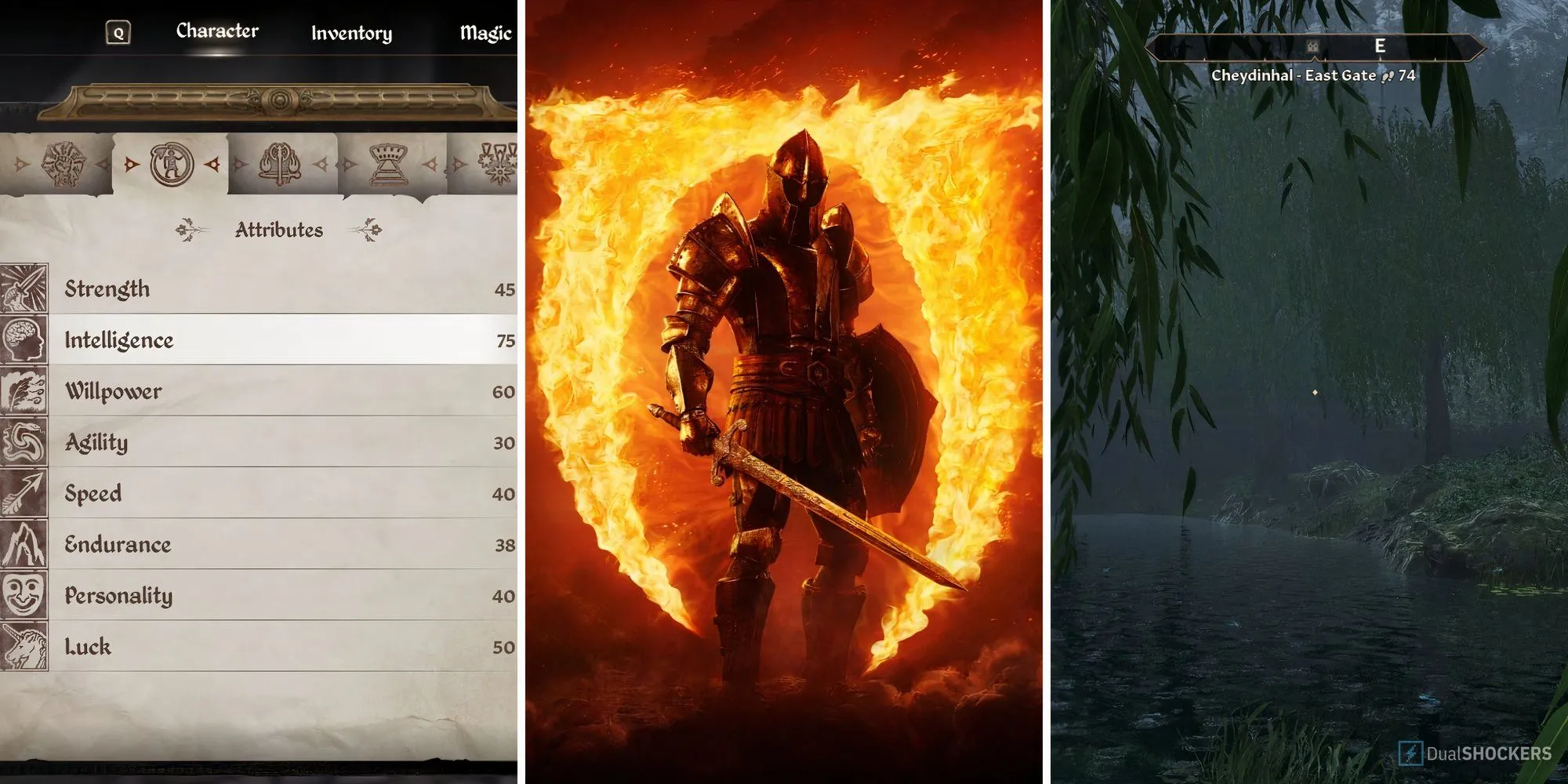 Hình ảnh minh họa các cải tiến đồ họa trong The Elder Scrolls IV Oblivion Remastered