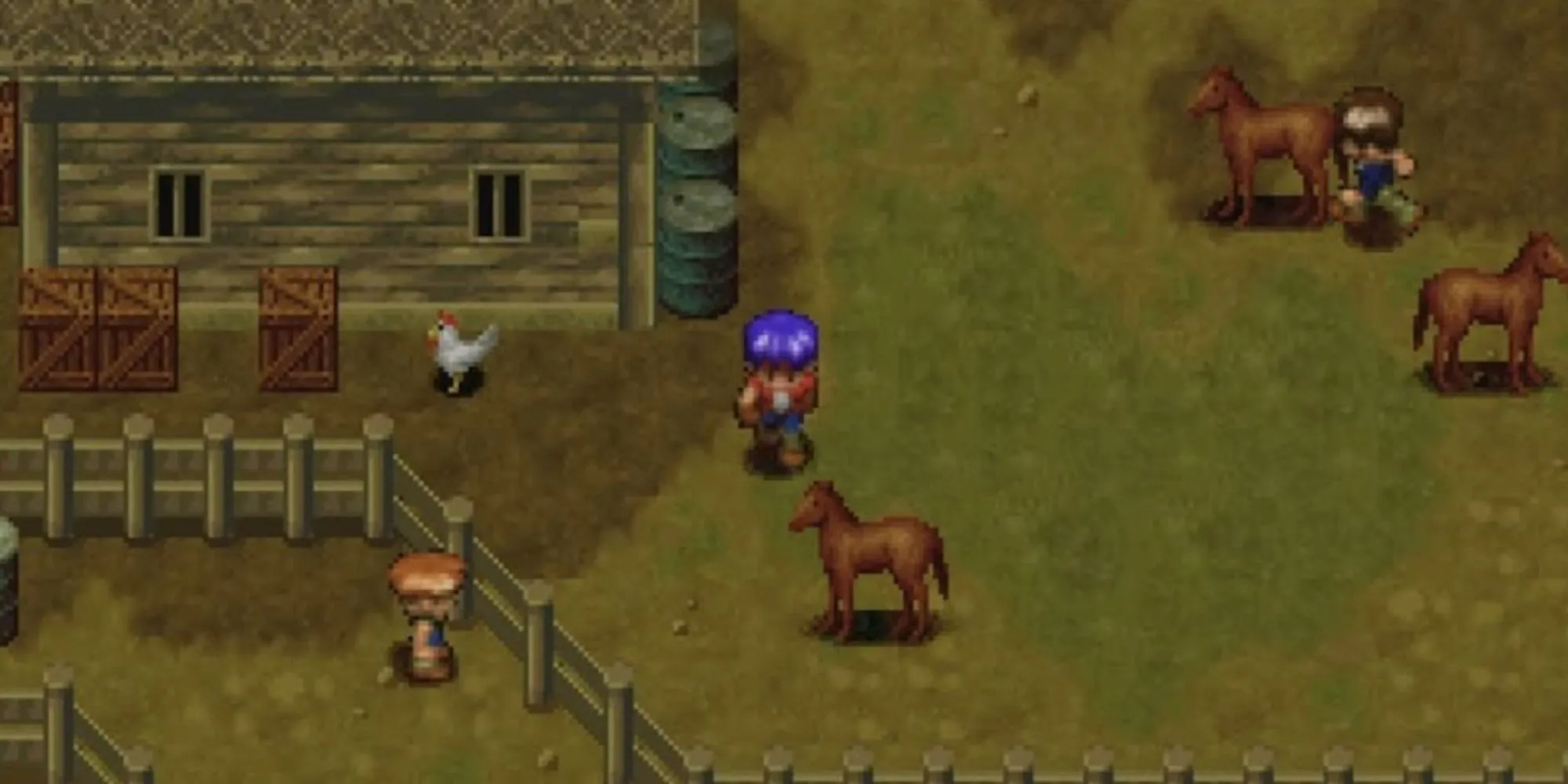 Hình ảnh nhân vật và không khí miền Tây trong game JRPG Wild Arms PS1
