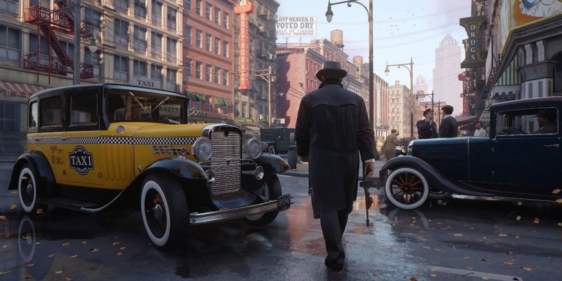 Hình ảnh quảng bá cho Mafia Definitive Edition với nhân vật chính Tommy Angelo