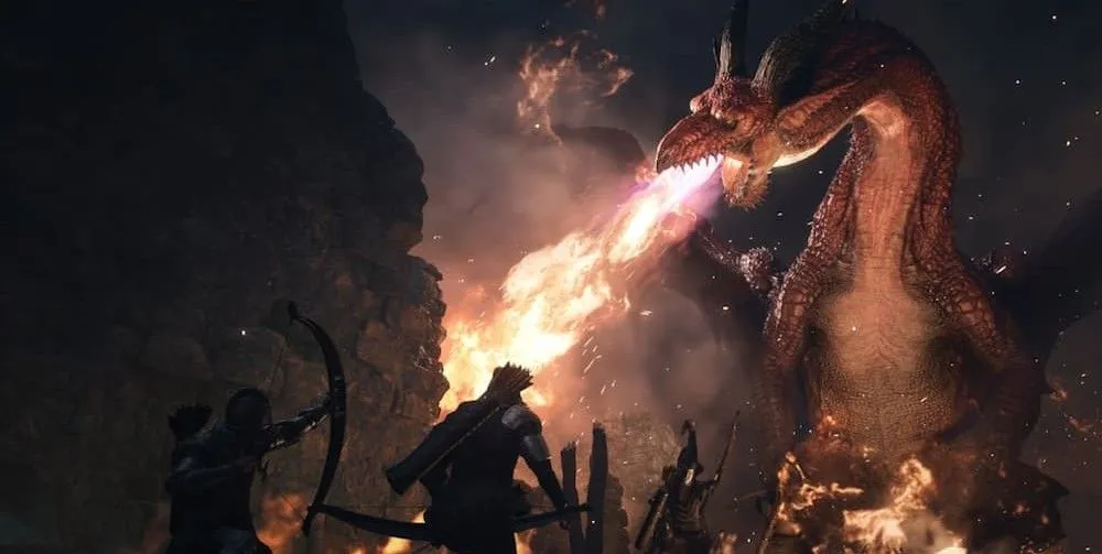 Hình ảnh rồng phun lửa đầy ấn tượng trong Dragon's Dogma 2