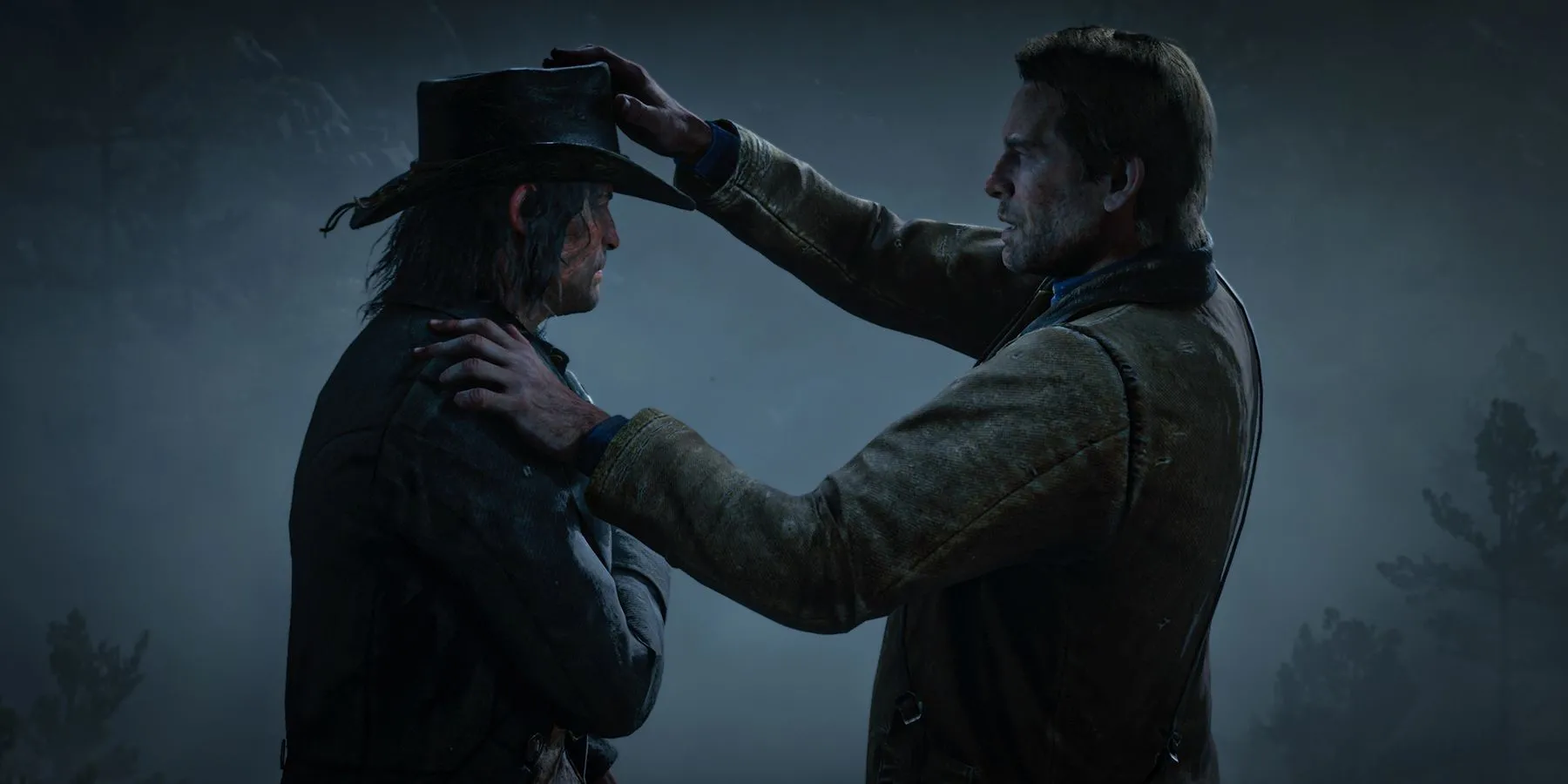 Khoảnh khắc Arthur Morgan trao chiếc mũ cho John Marston trong Red Dead Redemption 2 đầy cảm xúc