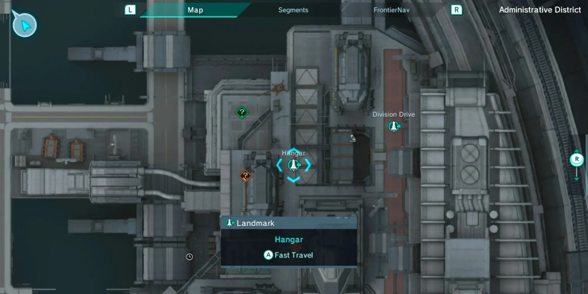 Khu vực Hangar trong Xenoblade Chronicles X nơi tìm manh mối nhiệm vụ Nine Lives