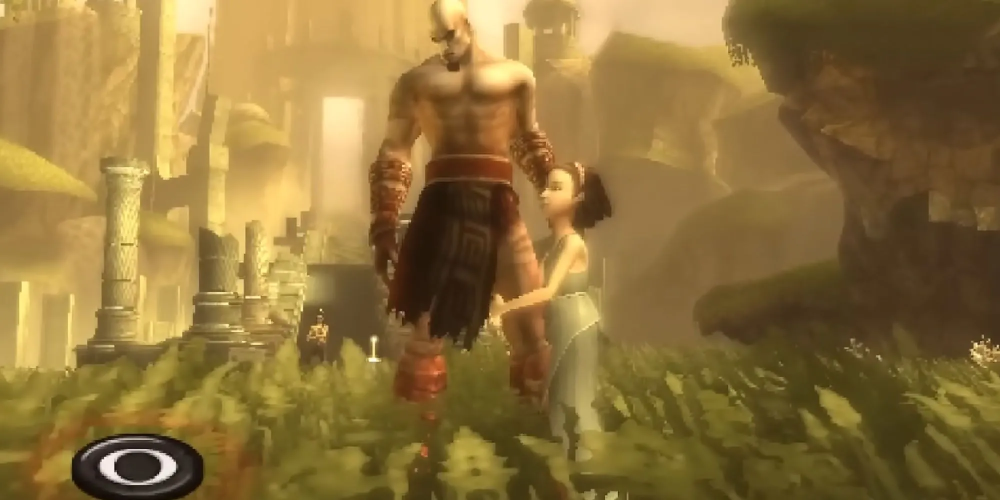 Kratos trong God of War: Chains of Olympus trên PSP