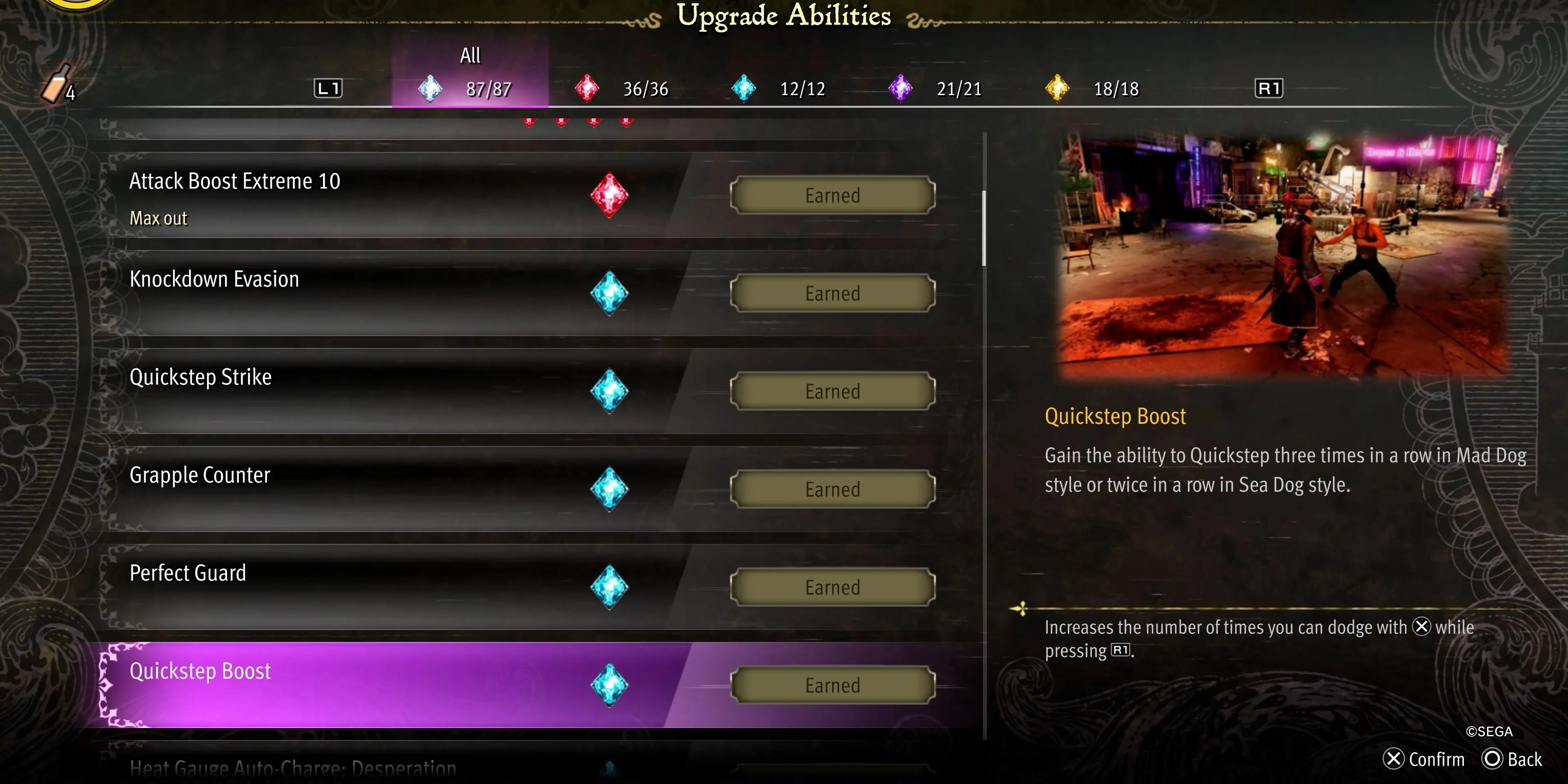 Kỹ năng Quickstep Boost giúp Majima né đòn hiệu quả hơn trong Pirate Yakuza