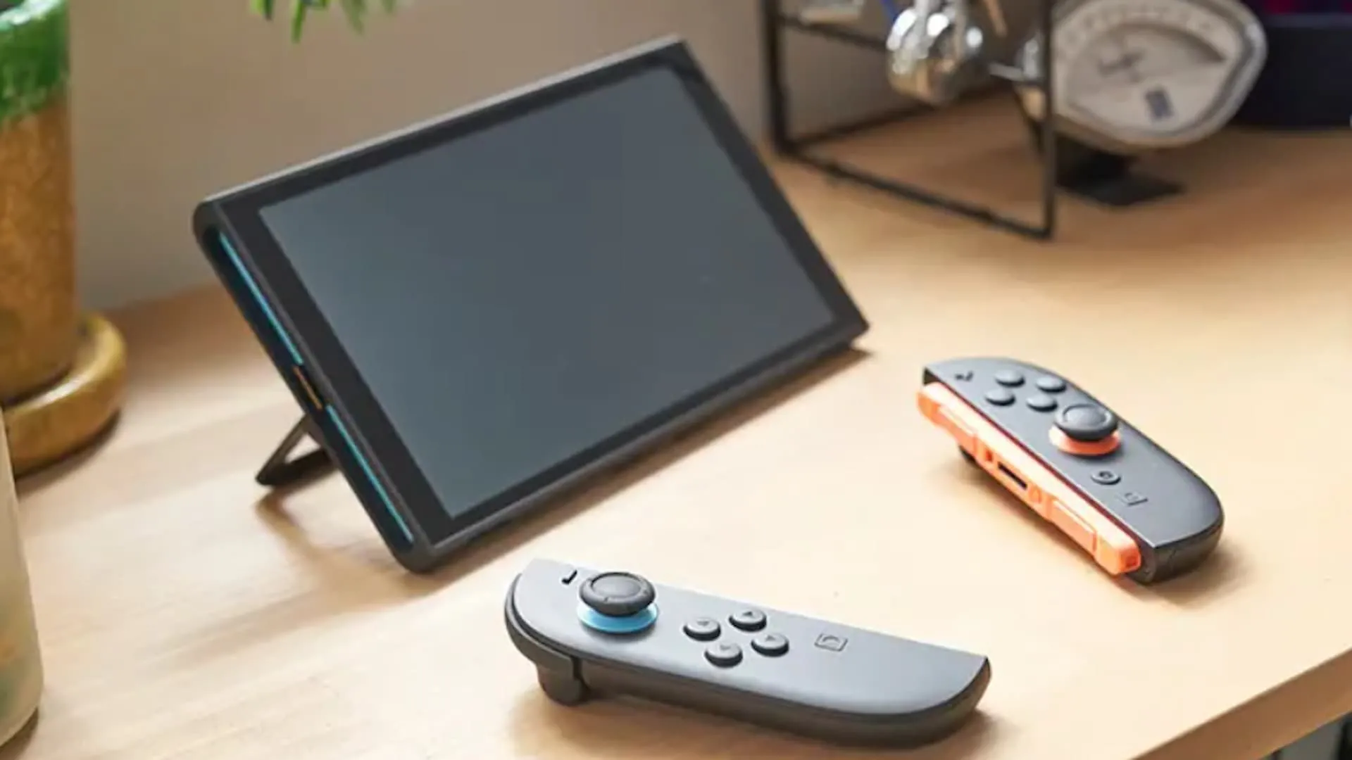 Máy Nintendo Switch 2 ở chế độ cầm tay (handheld mode), nơi hiệu năng có thể giảm so với khi cắm dock