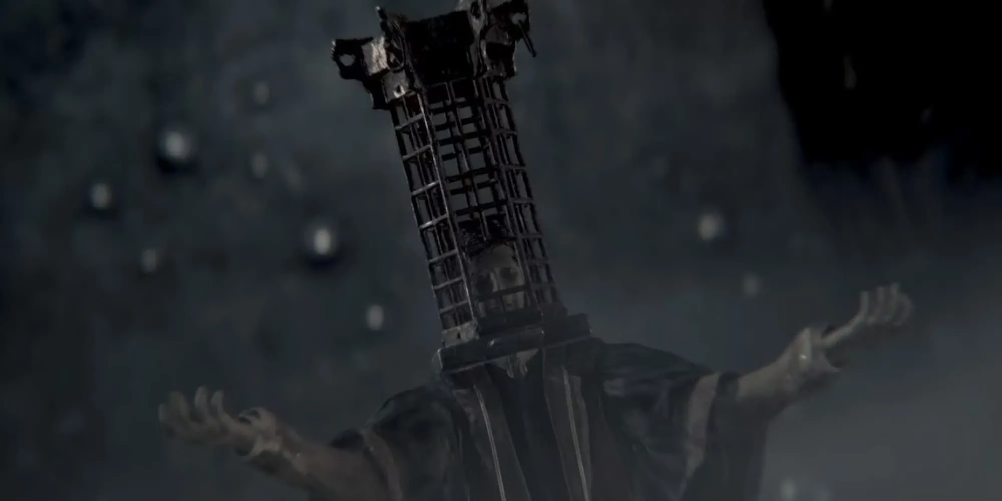 Micolash Host of the Nightmare Bloodborne đang thực hiện nghi lễ