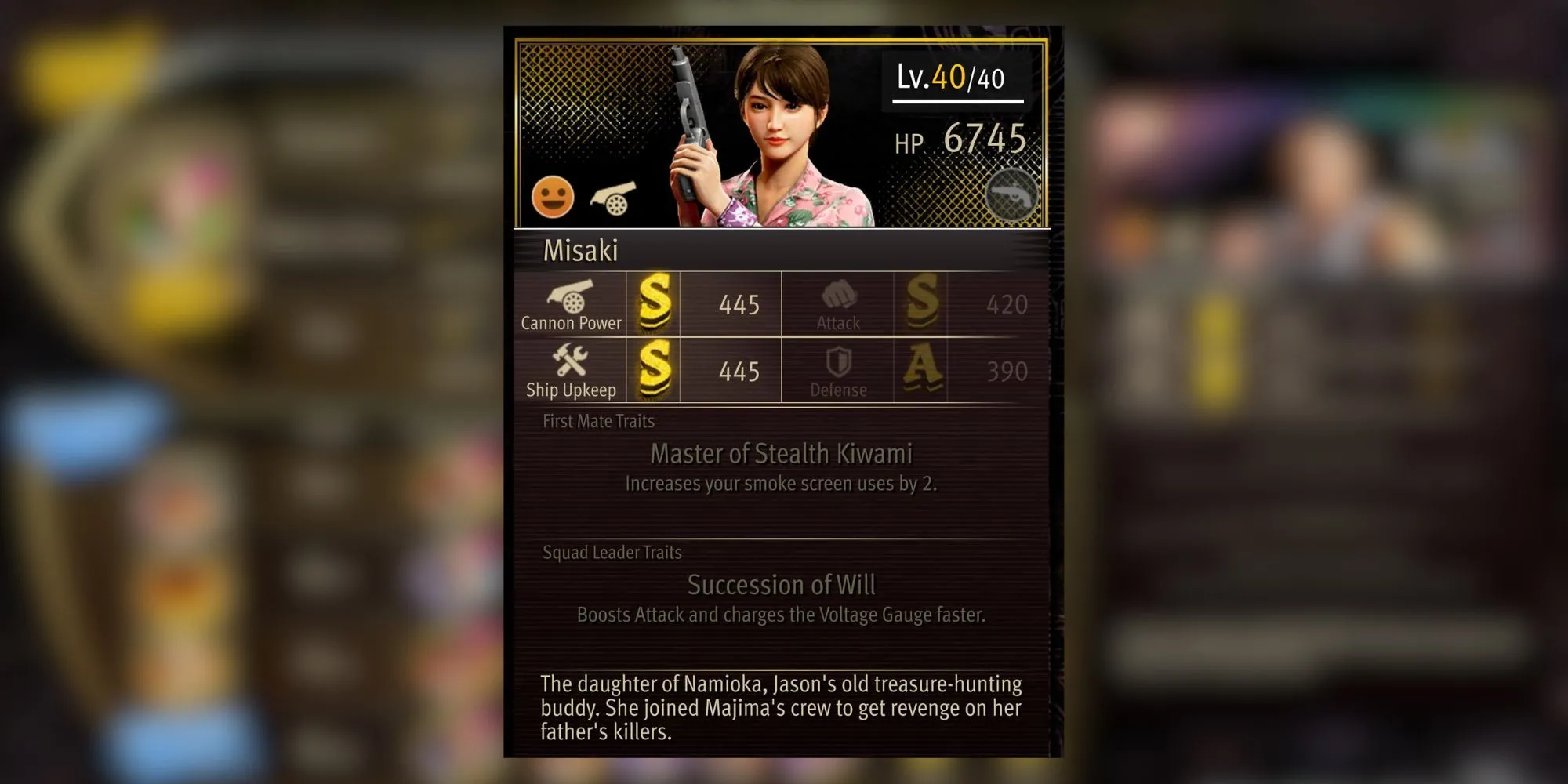 Misaki, nữ thuyền viên mạnh mẽ với mục tiêu trả thù trong Like a Dragon Pirate Yakuza