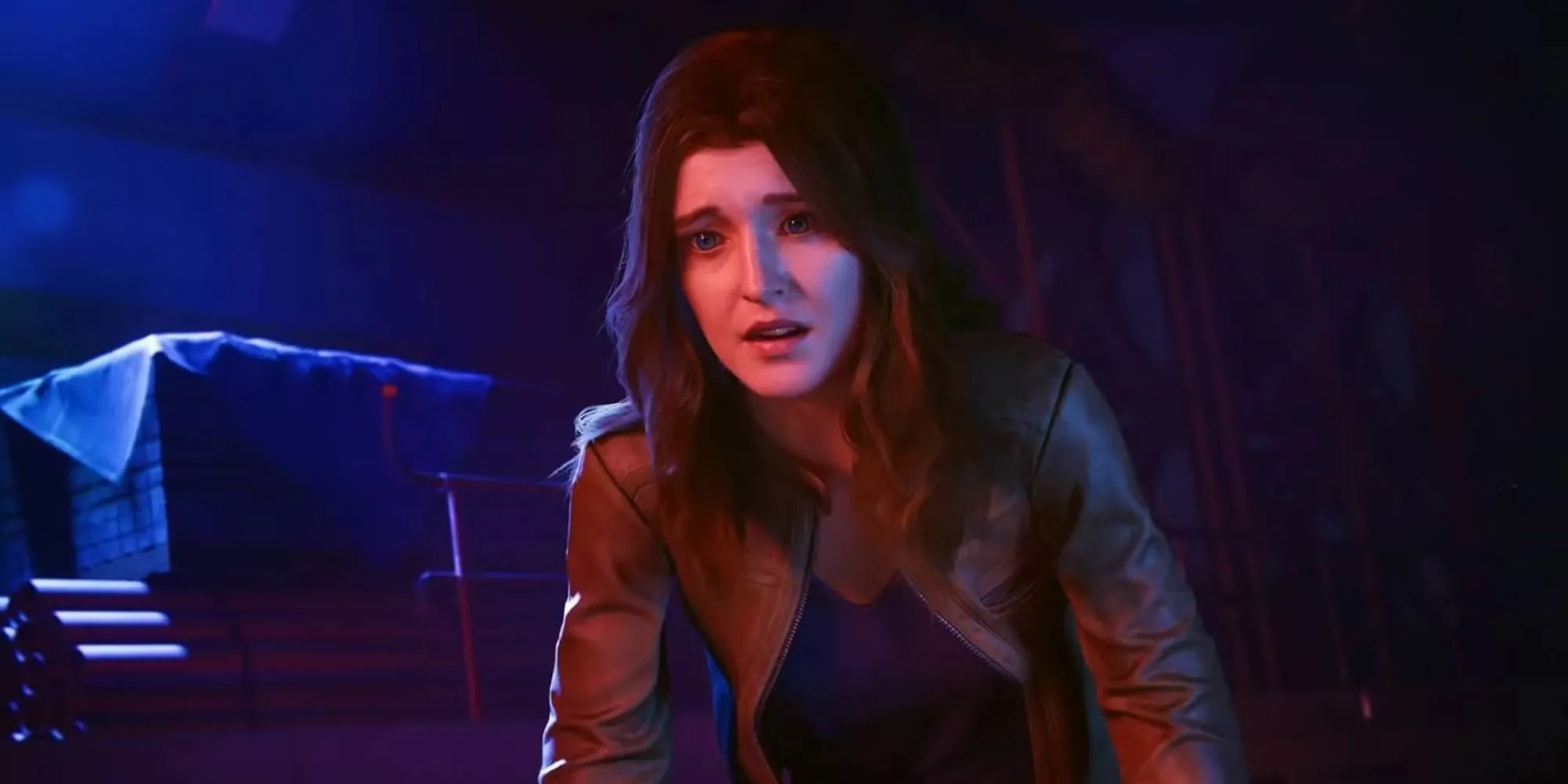 MJ Watson trong Marvel's Spider-Man 2 đang sử dụng súng điện để hạ gục kẻ thù một cách lén lút
