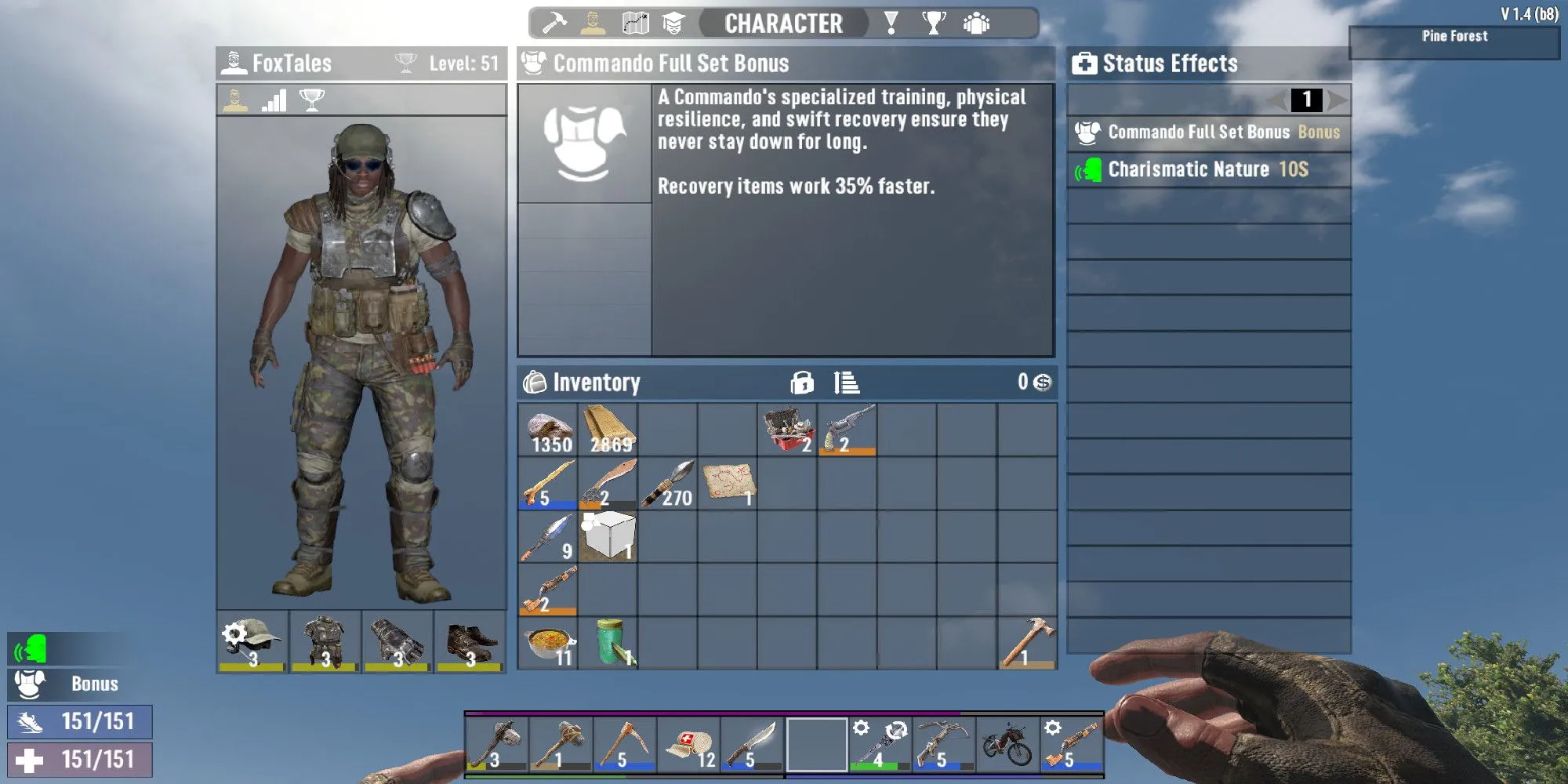 Mô tả thông tin kỹ năng Pack Mule trong game 7 Days to Die