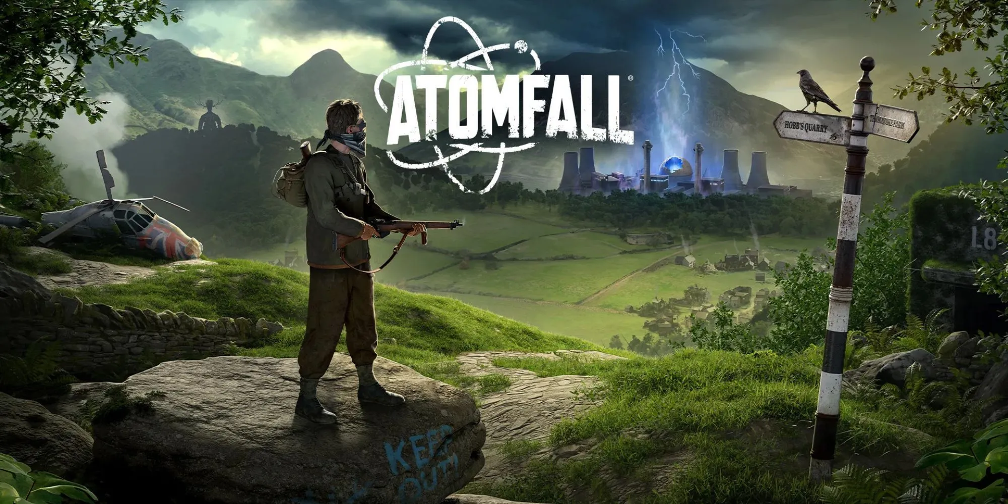 Một căn phòng tối tăm trong Atomfall với hai chiếc giường màu xanh lá, một thùng gỗ nhỏ ở giữa chứa cuốn truyện tranh Village Outskirts.